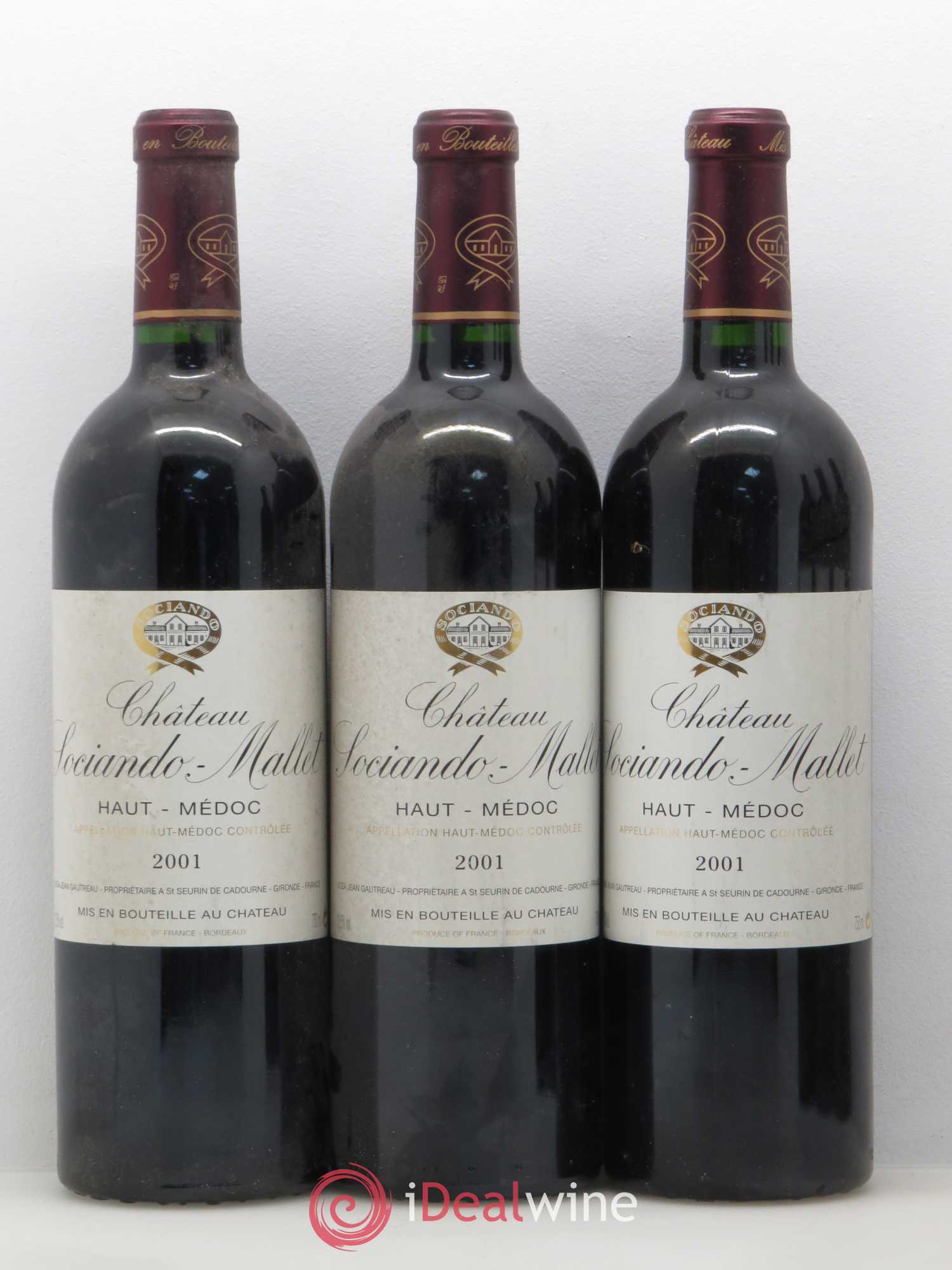 Château Sociando Mallet 2001 - Lot de 12 bouteilles - 3