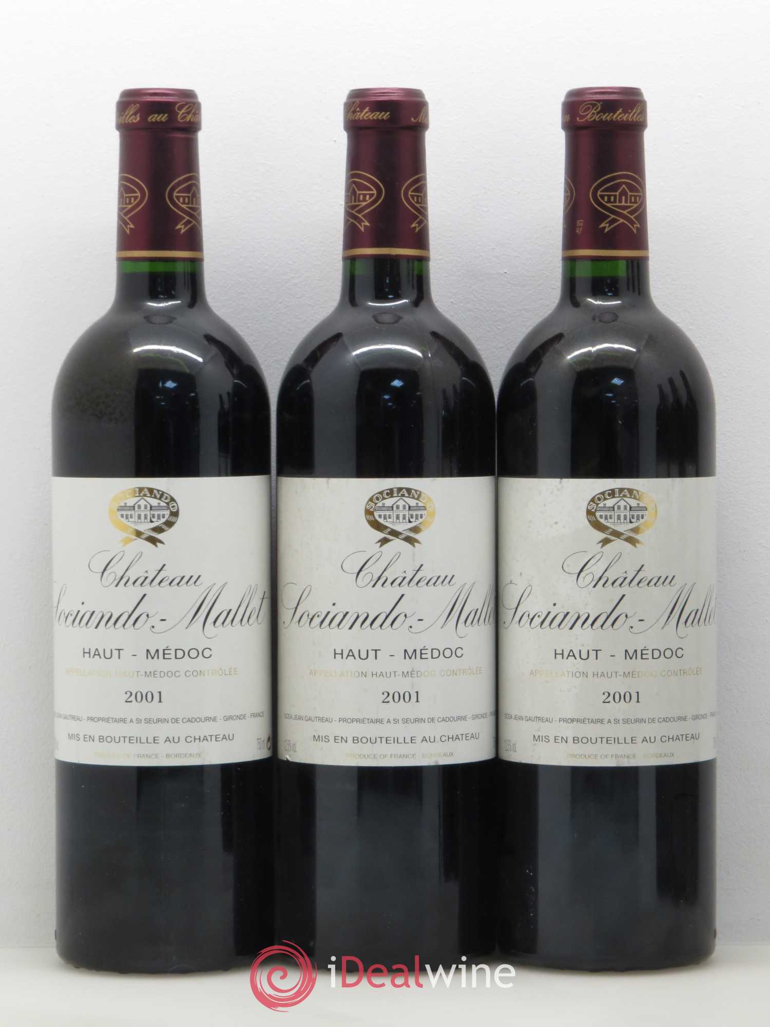 Château Sociando Mallet 2001 - Lot de 12 bouteilles - 3