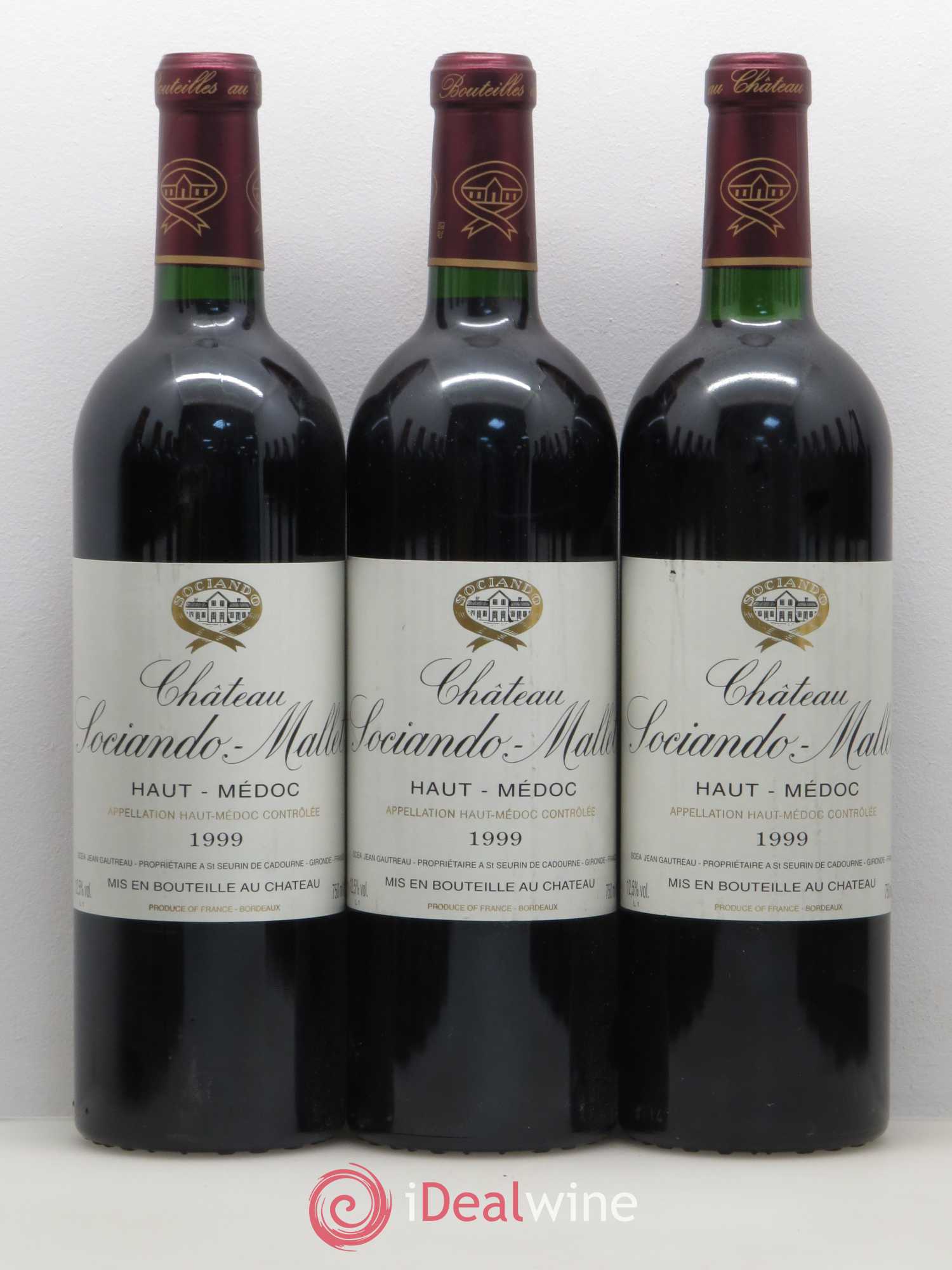 Château Sociando Mallet 1999 - Lot de 12 bouteilles - 1