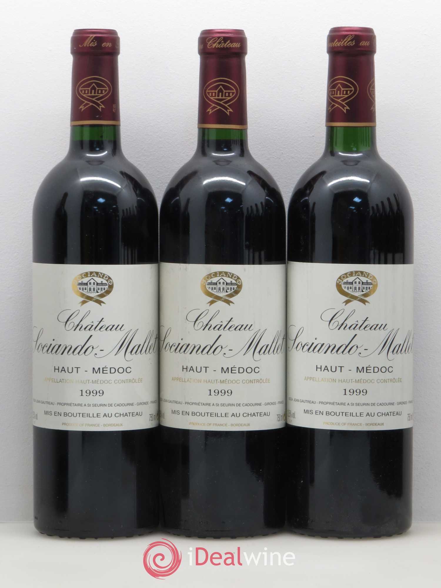 Château Sociando Mallet 1999 - Lot de 12 bouteilles - 2