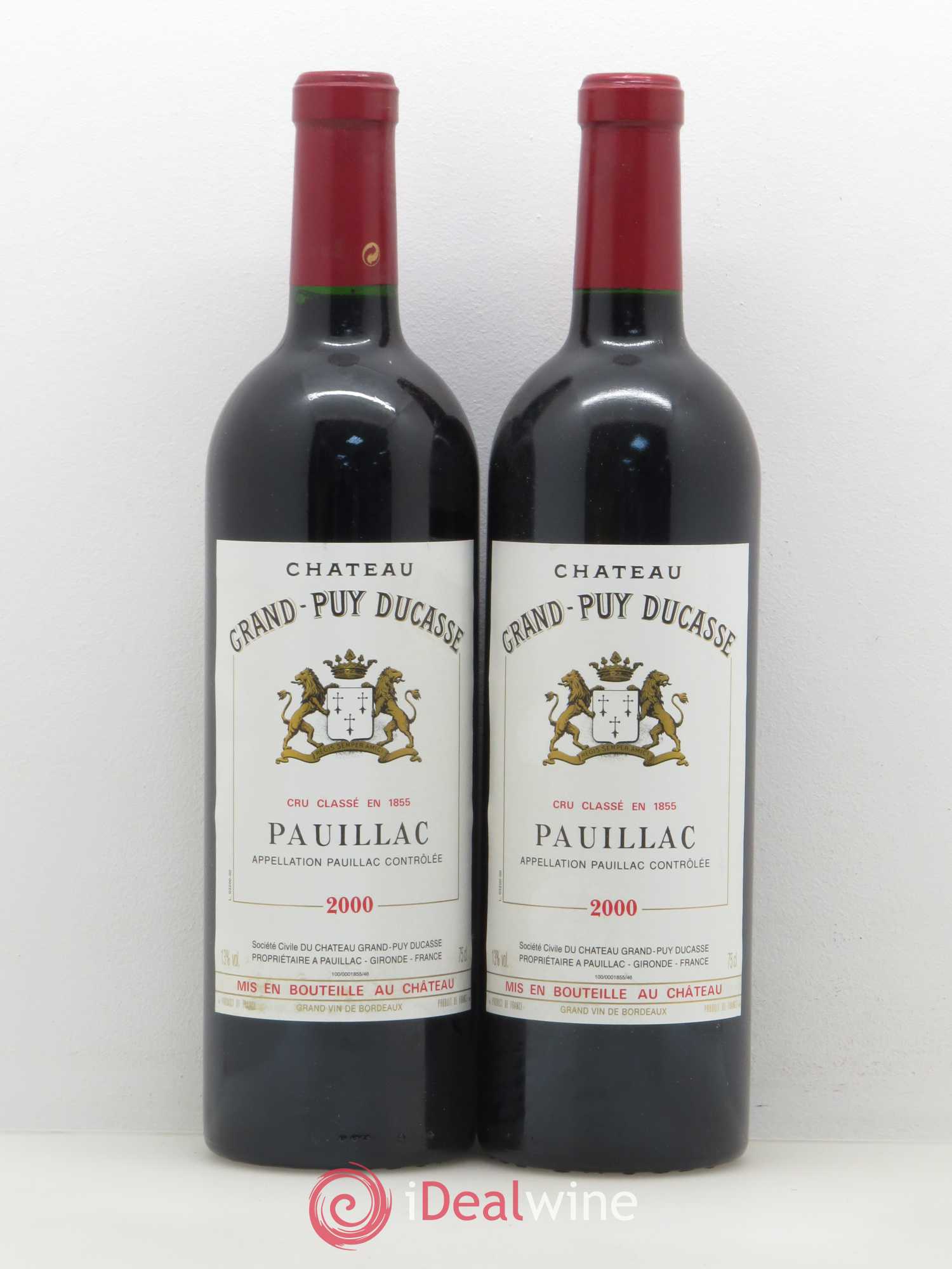 Château Grand Puy Ducasse 5ème Grand Cru Classé 2000 - Lot de 2 bouteilles - 0