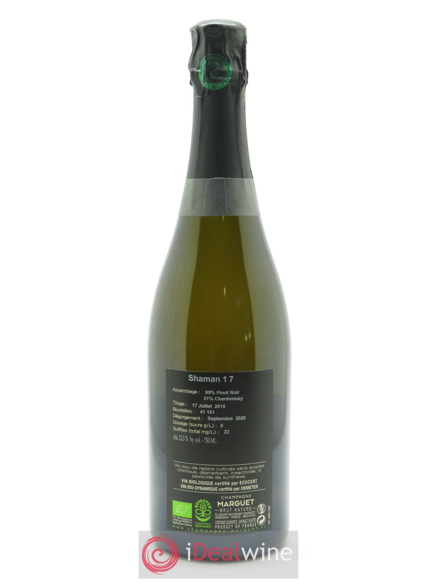 Shaman Grand Cru Brut Nature Marguet 2017 - Lot de 1 bouteille - 1