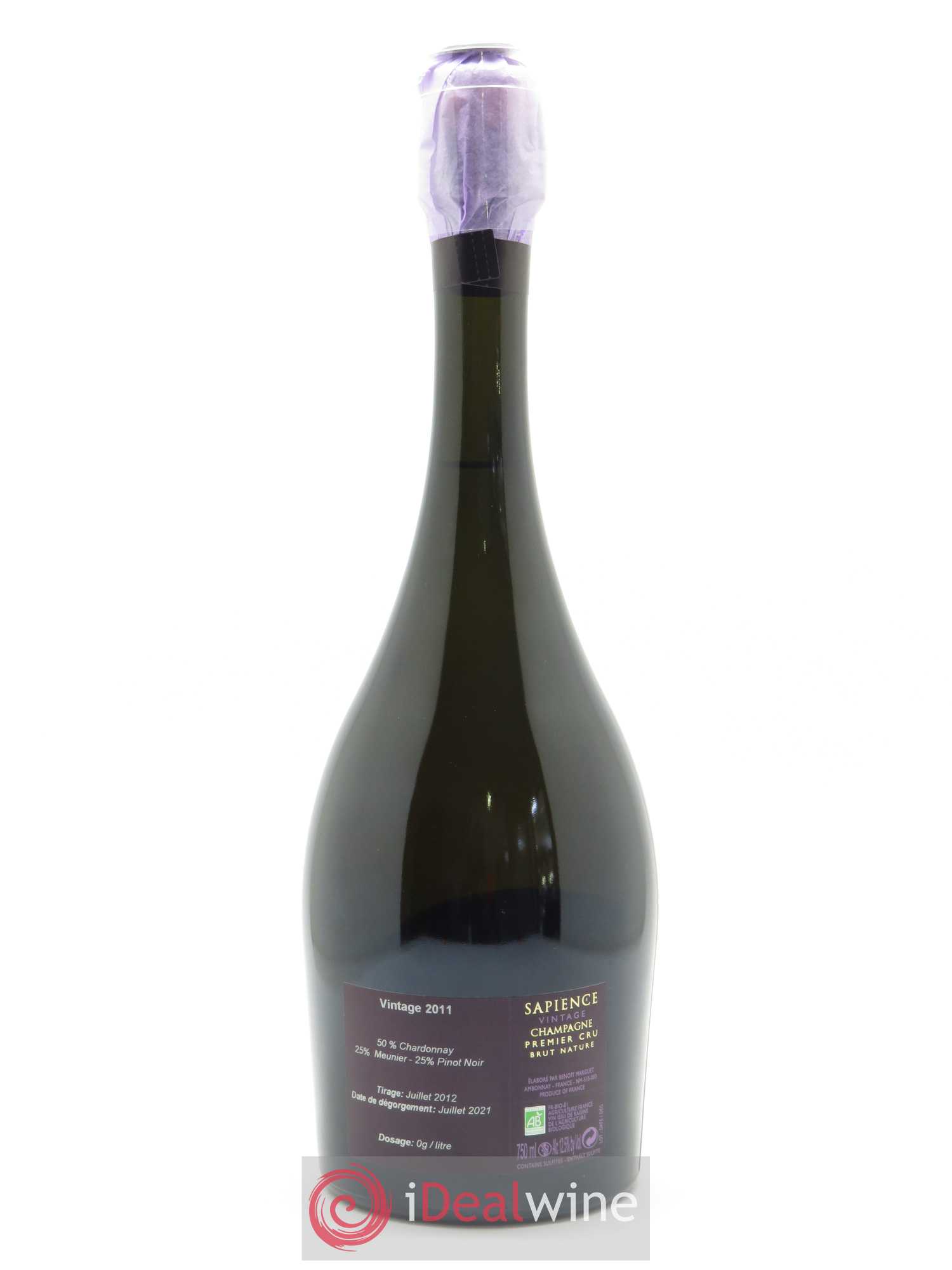 Sapience 1er Cru Brut Nature Marguet 2011 - Lot de 1 bouteille - 2