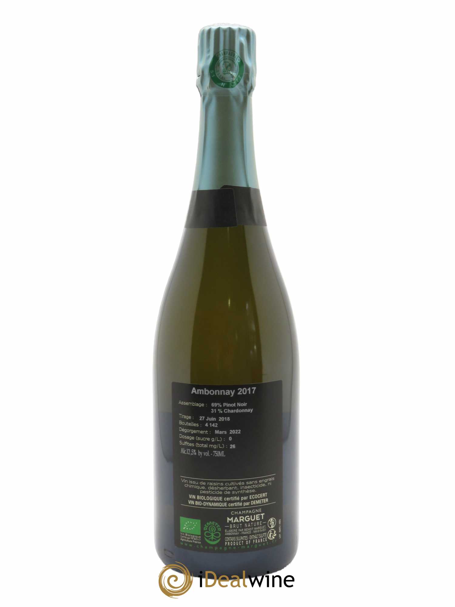 Ambonnay Grand Cru Extra-Brut Marguet 2017 - Lot de 1 bouteille - 1