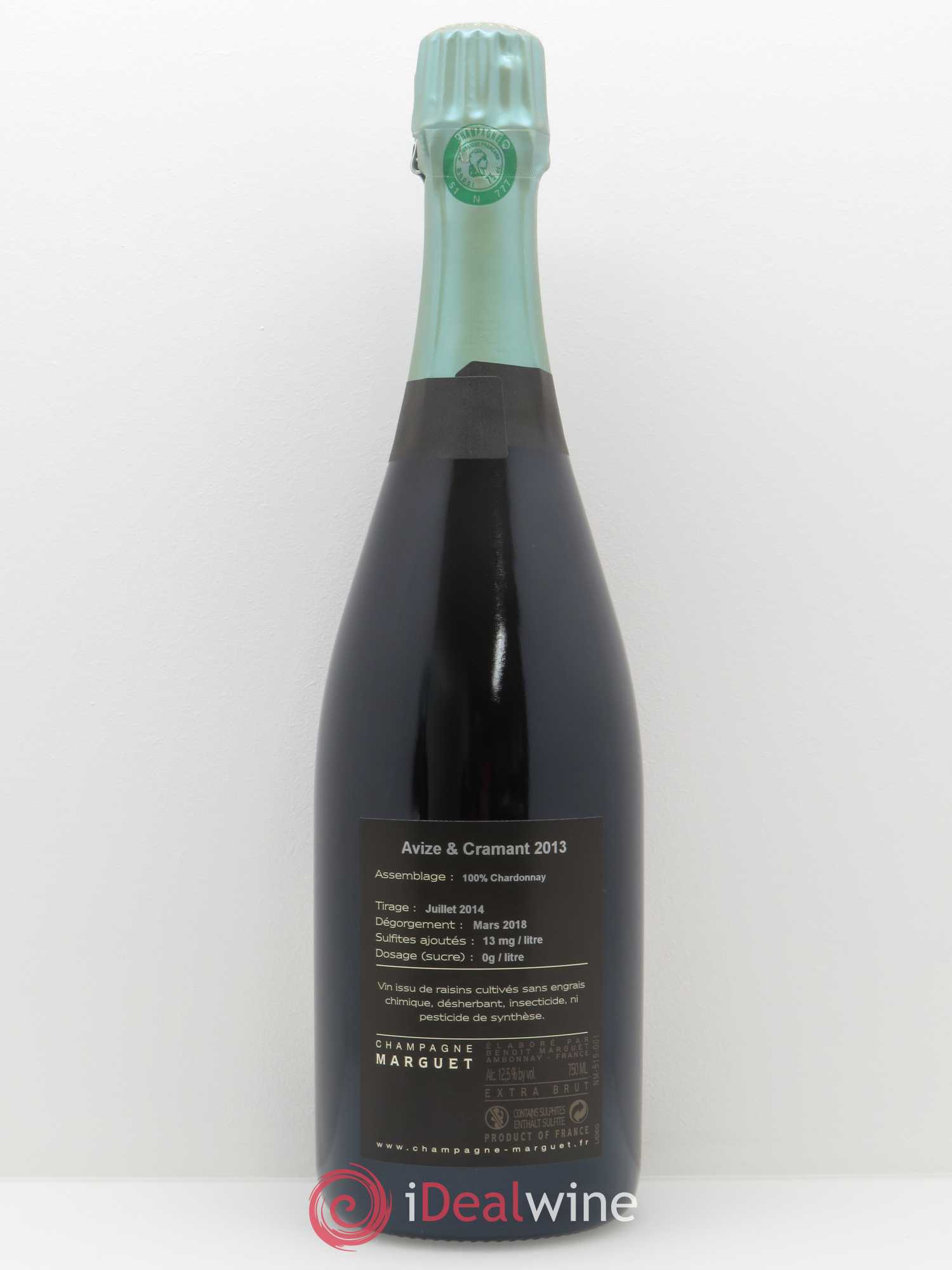 Avize & Cramant Grand Cru Extra-Brut Marguet 2013 - Lot de 1 bouteille - 1