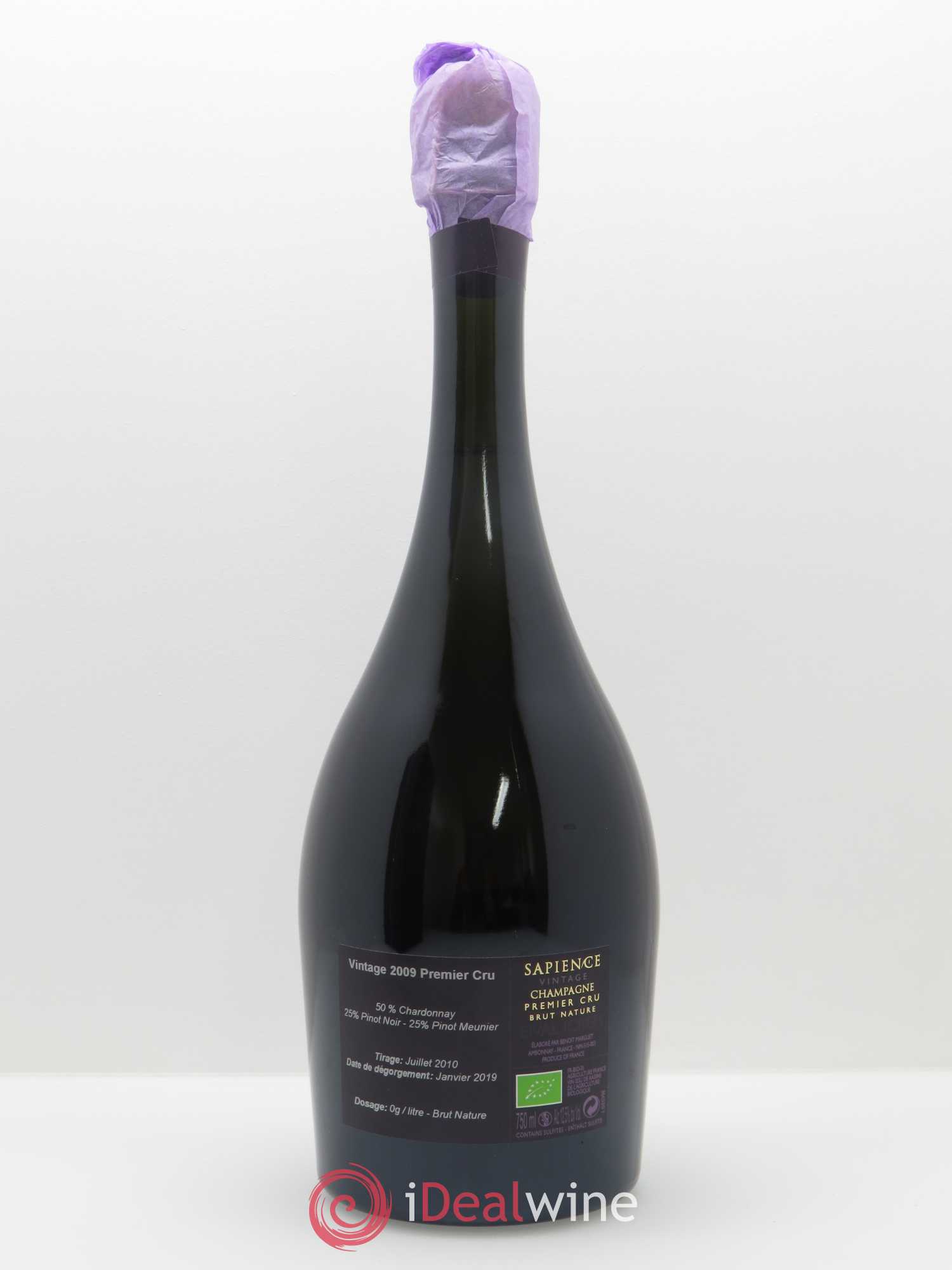 Sapience 1er Cru Brut Nature Marguet 2009 - Lot de 1 bouteille - 1
