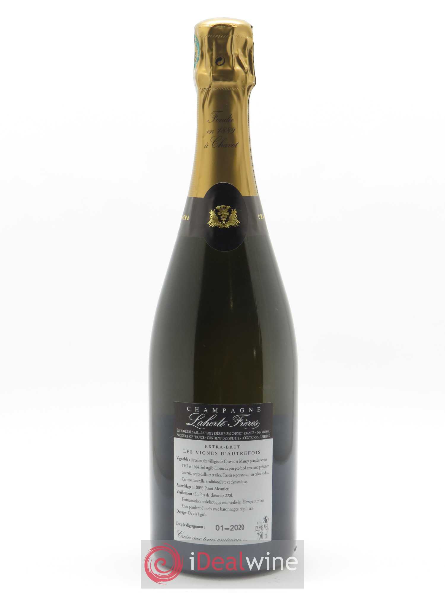 Les Vignes d'Autrefois Extra-Brut Laherte Frères 2016 - Lot de 1 bouteille - 1