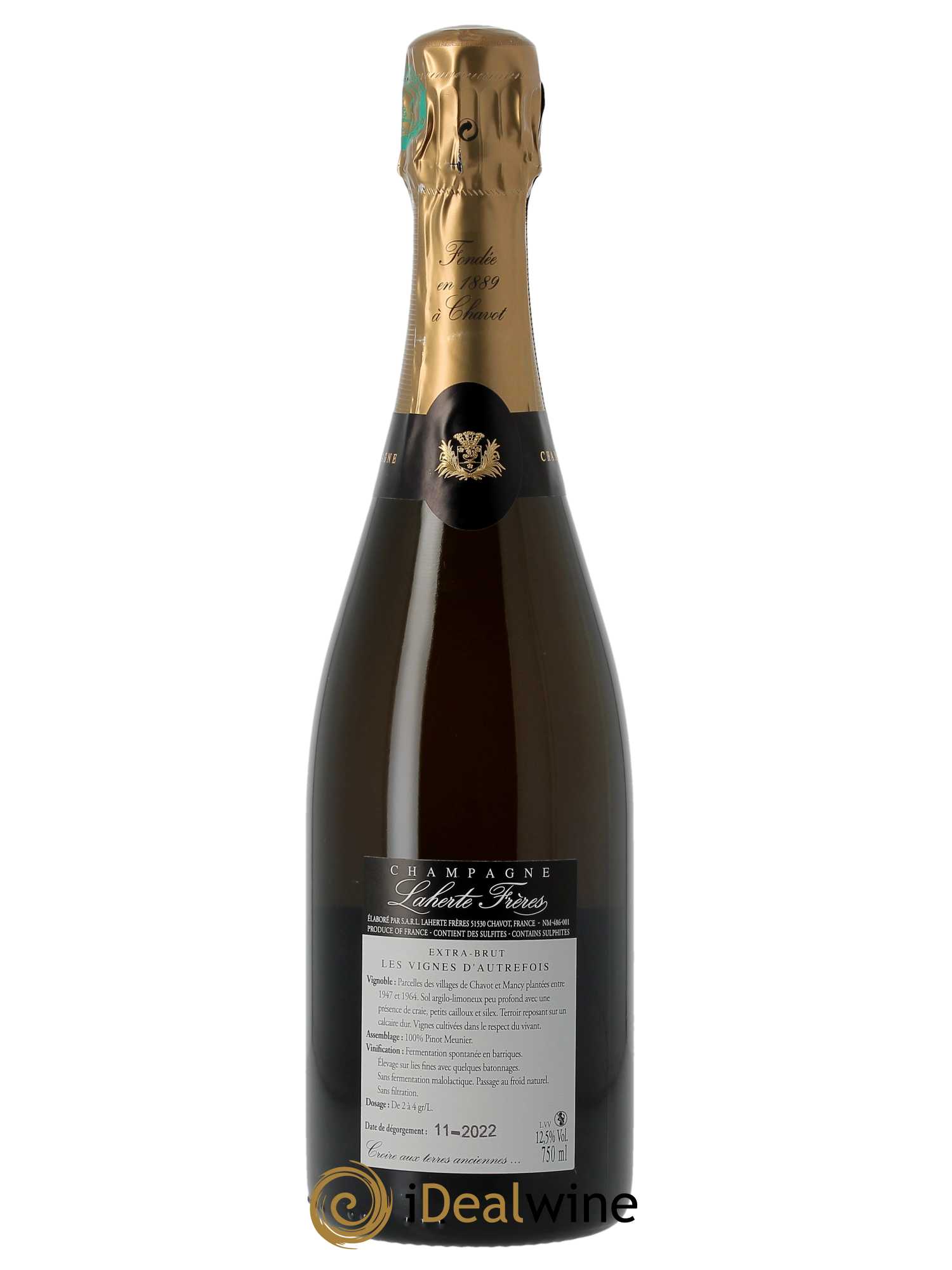 Les Vignes d'Autrefois Extra-Brut Laherte Frères 2019 - Lot of 1 bottle - 1