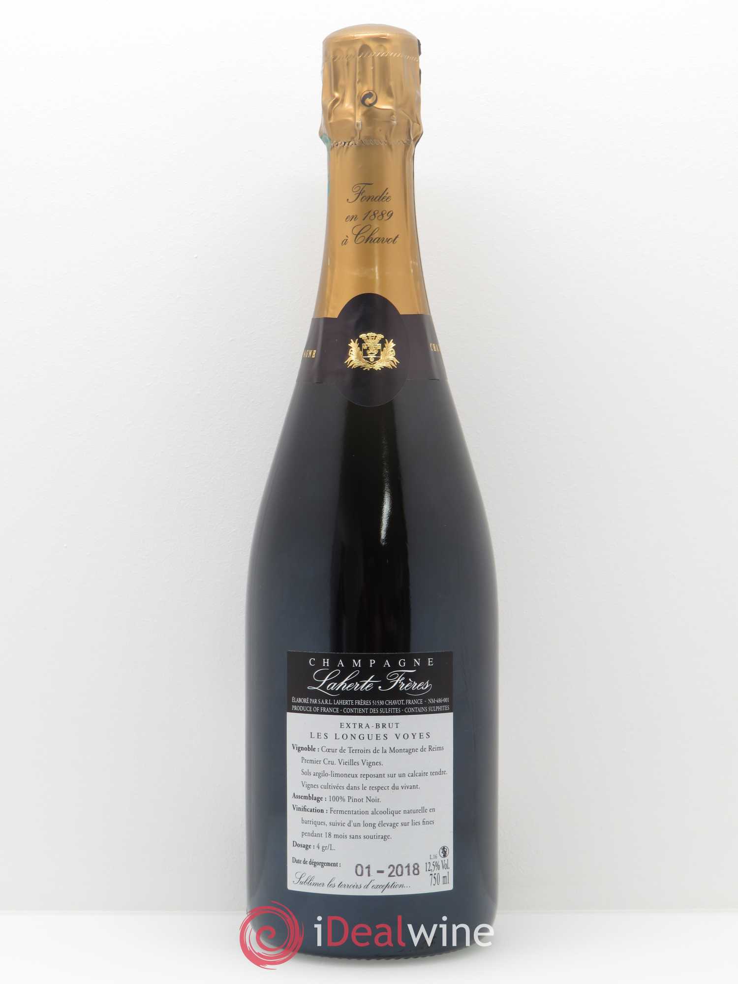 Les Longues Voyes 1er Cru Extra-Brut Laherte Frères 2014 - Lot de 1 bouteille - 1