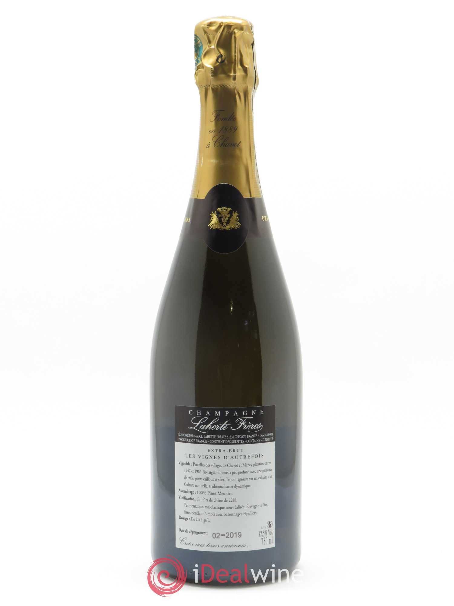 Les Vignes d'Autrefois Extra-Brut Laherte Frères 2015 - Lot de 1 bouteille - 1