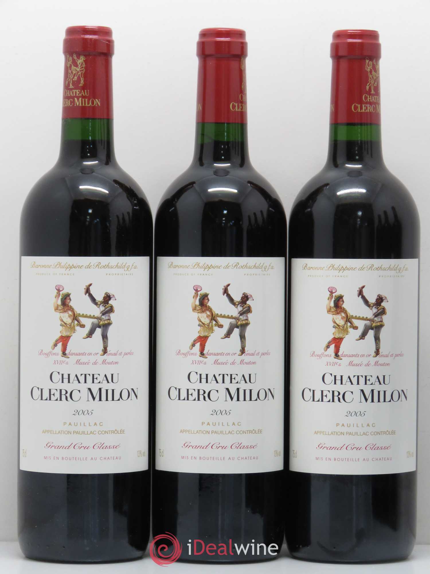 Château Clerc Milon 5ème Grand Cru Classé 2005 - Lot de 6 bouteilles - 1