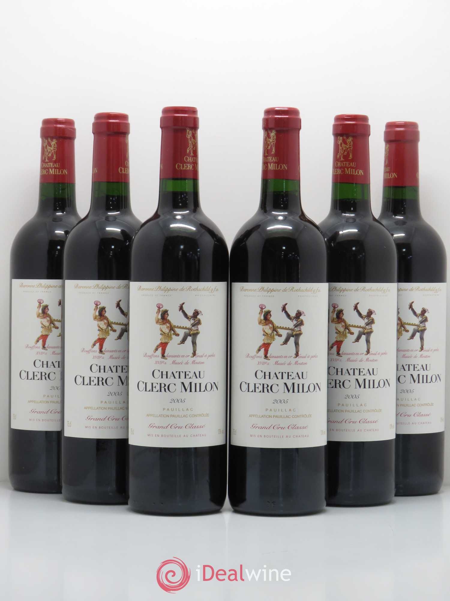 Château Clerc Milon 5ème Grand Cru Classé 2005 - Lot de 6 bouteilles - 0