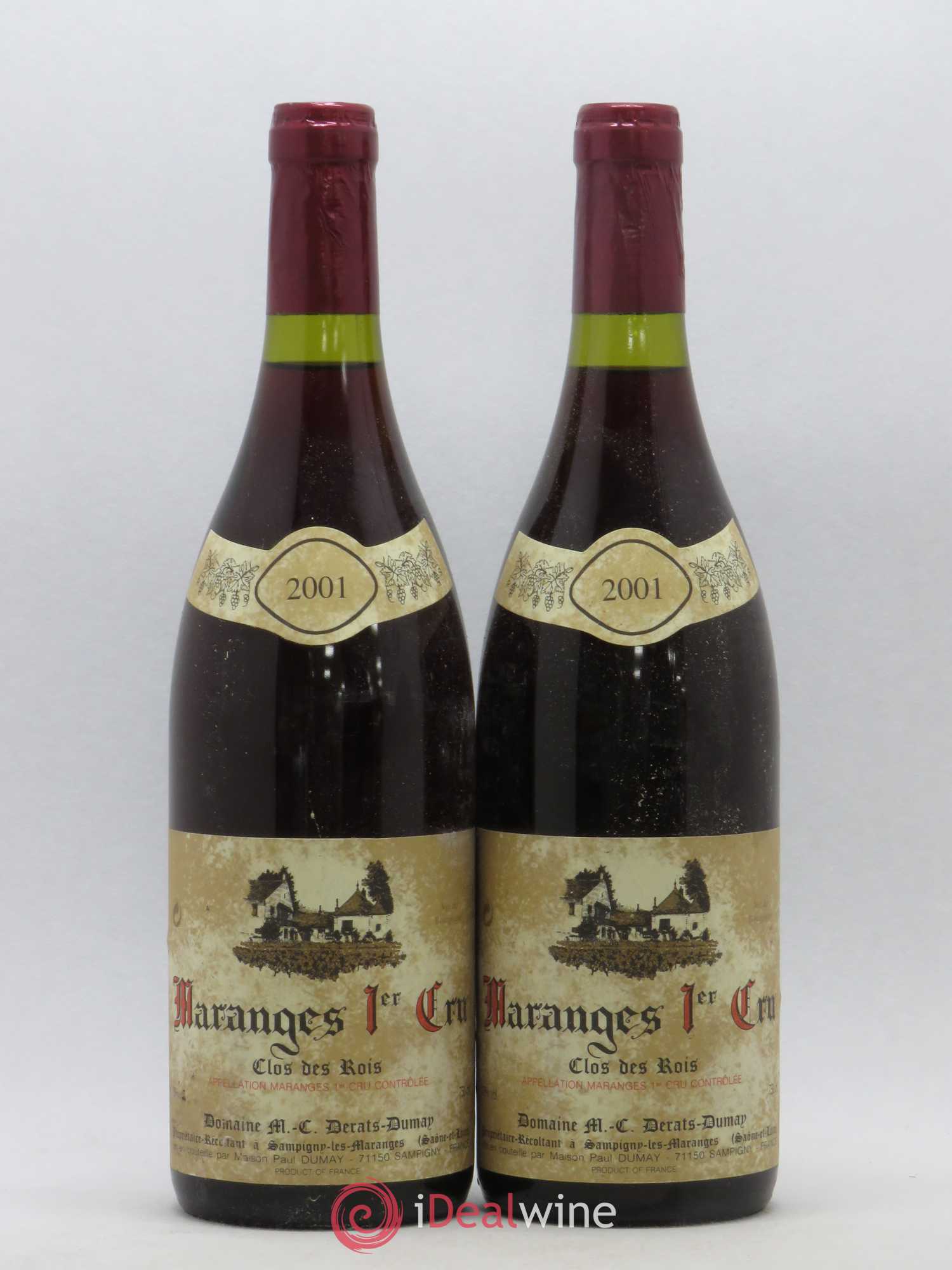Maranges 1er Cru Clos des Rois Domaine Derats Dumay 2001 - Posten von 2 Flaschen - 0