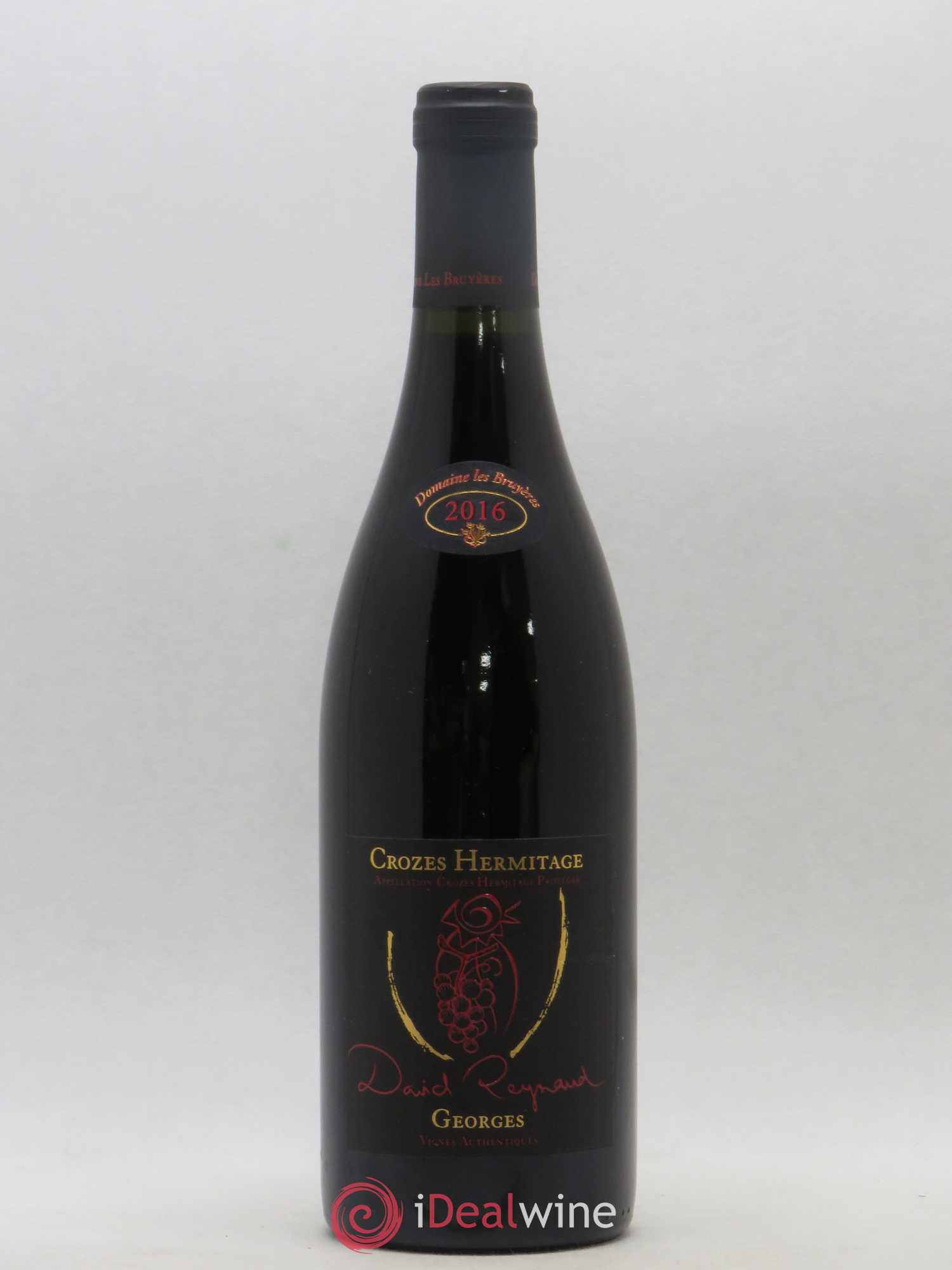 Crozes-Hermitage Georges David Reynaud Vignes Authentiques 2016 - Lot de 1 bouteille - 0