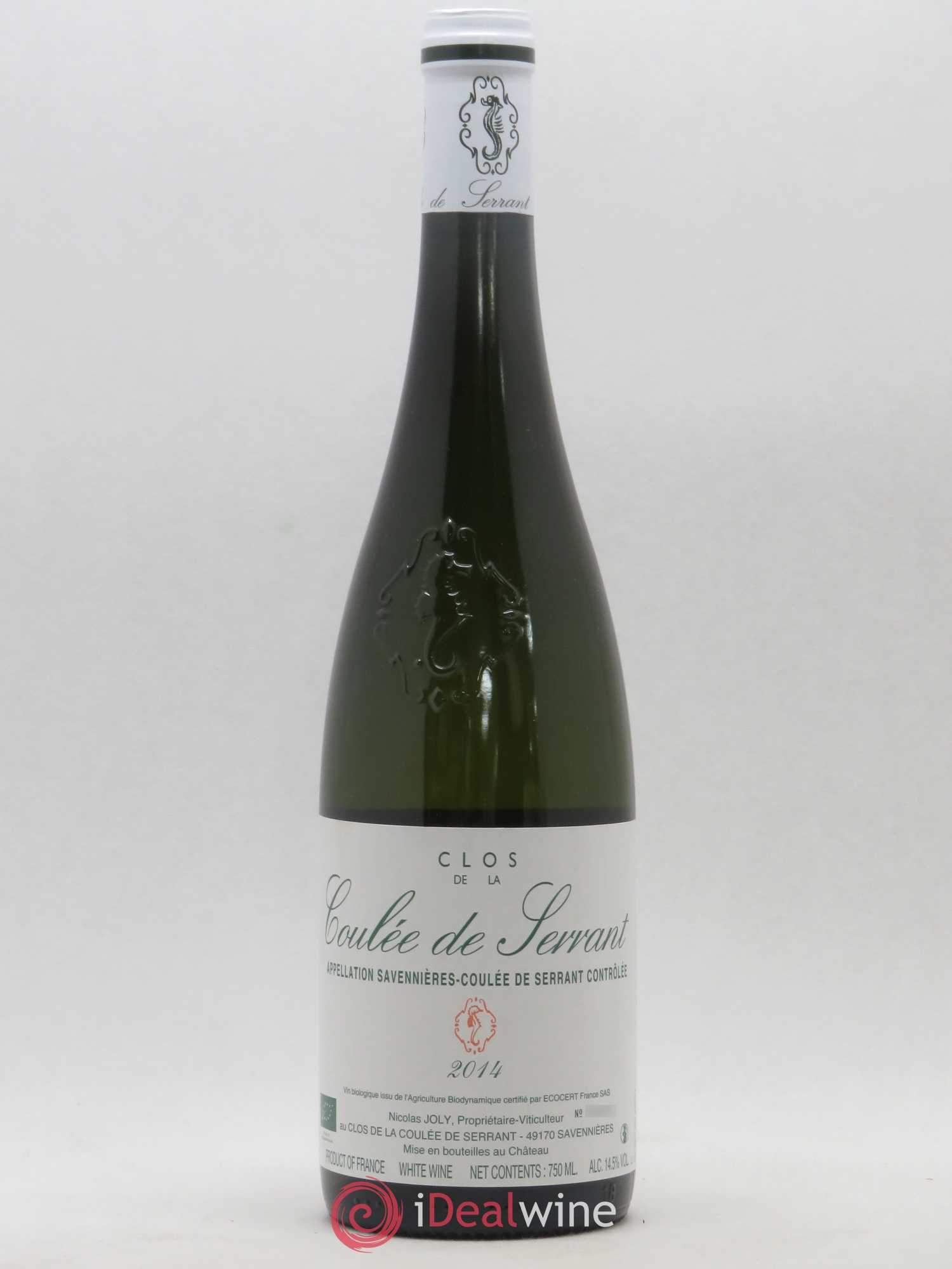 Savennières Clos de la Coulée de Serrant Vignobles de la Coulée de Serrant - Nicolas Joly 2014 - Lot de 1 bouteille - 0