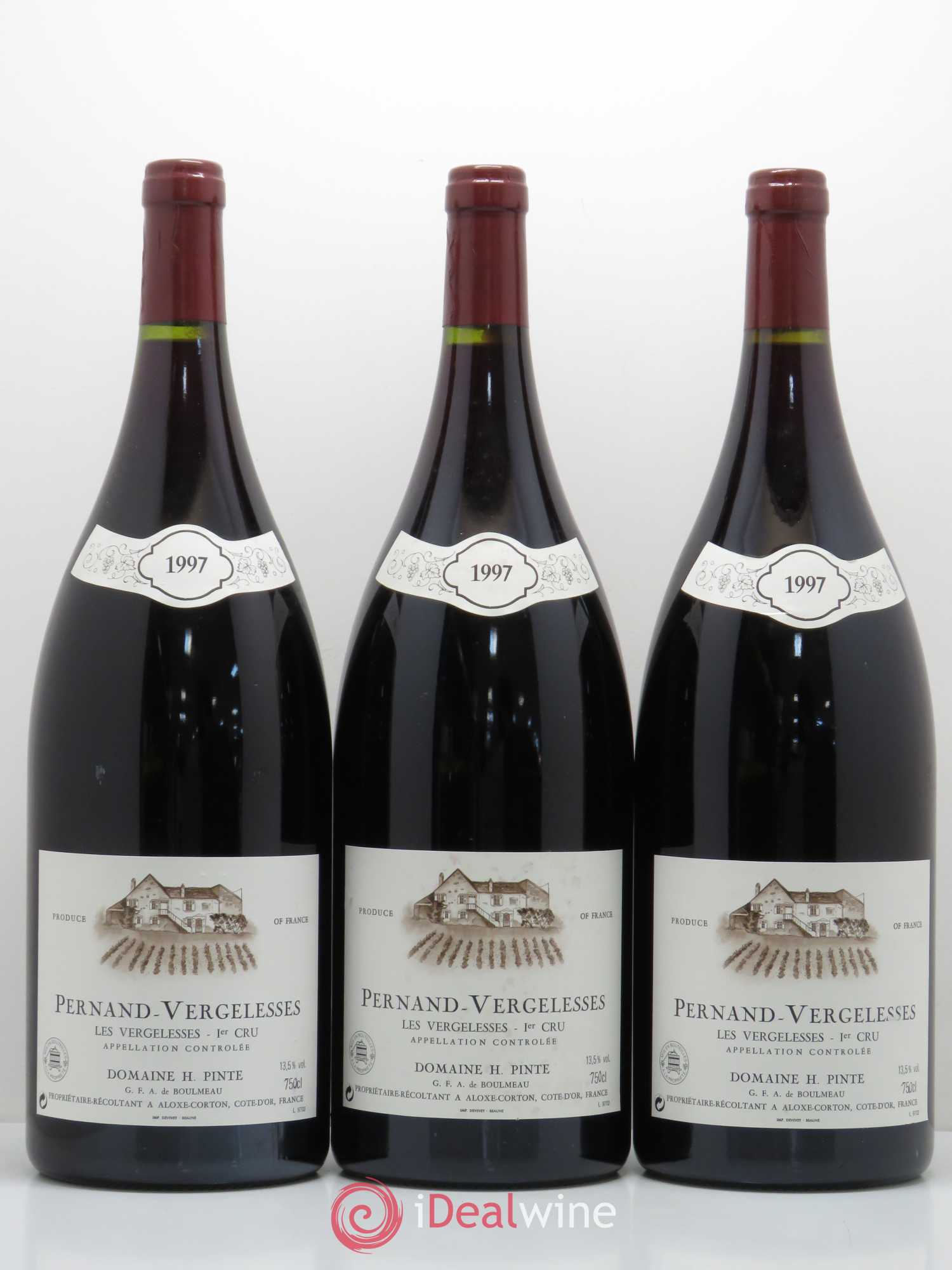 Pernand-Vergelesses 1er Cru Domaine H Pinte 1997 - Posten von 3 Magnum - 0