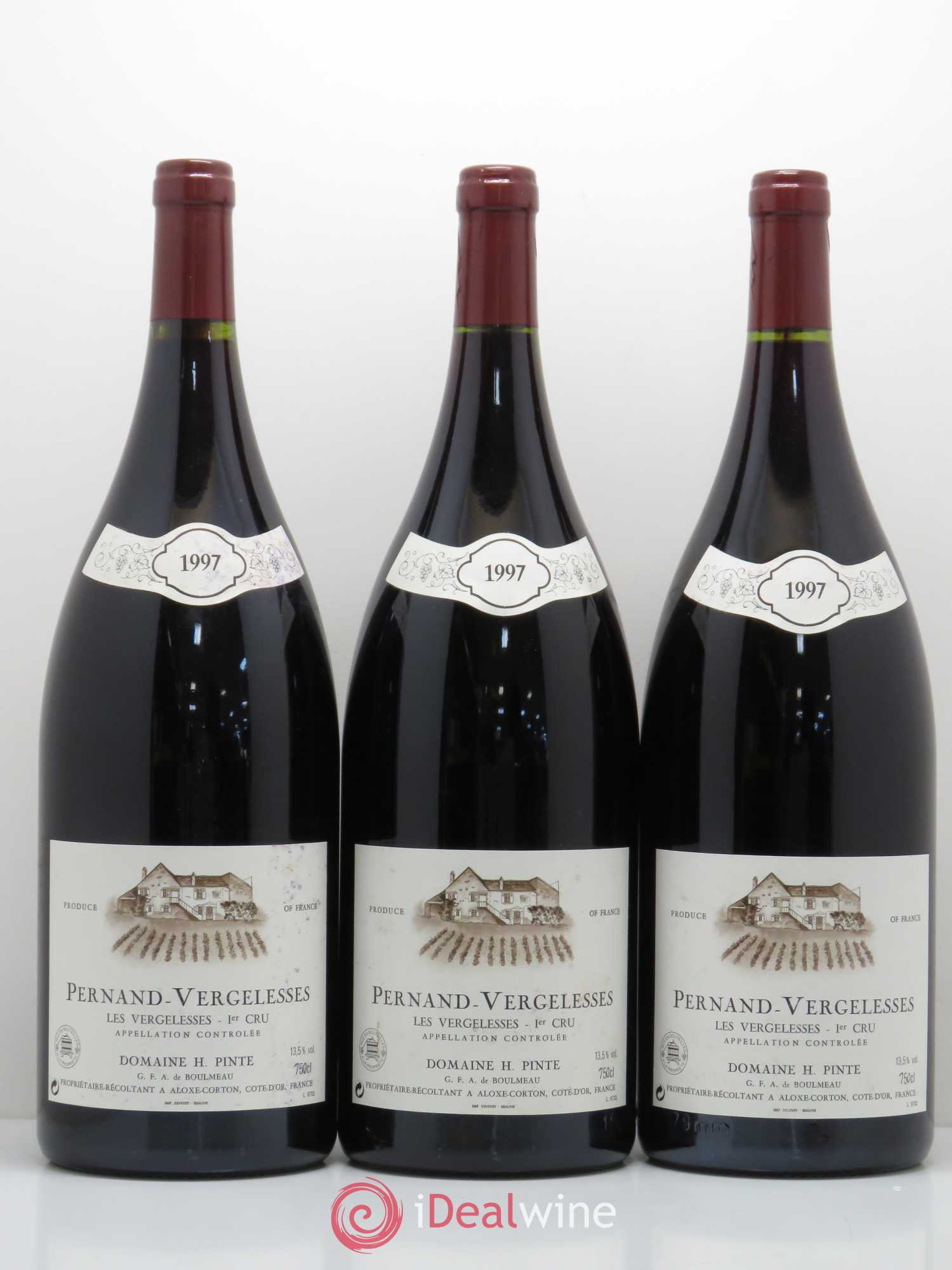Pernand-Vergelesses 1er Cru Domaine H Pinte 1997 - Posten von 3 Magnum - 0