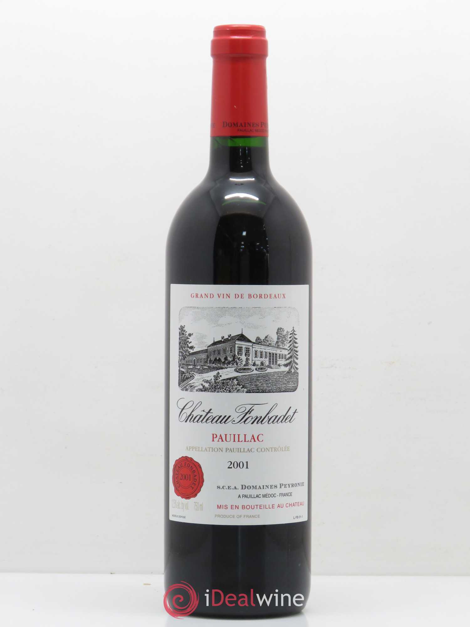 Château Fonbadet 2001 - Lot de 1 bouteille - 0