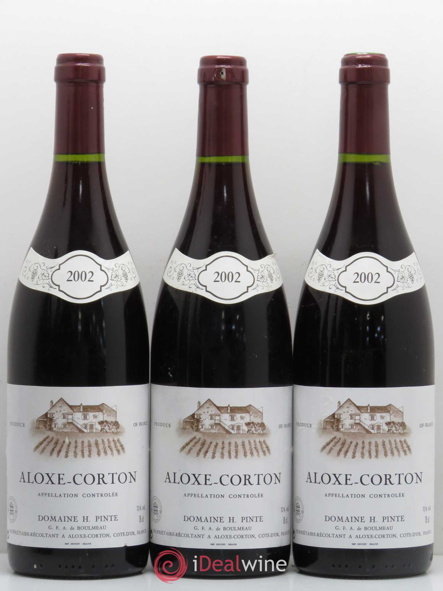 Aloxe-Corton Domaine H Pinte 2002 - Posten von 6 Flaschen - 2