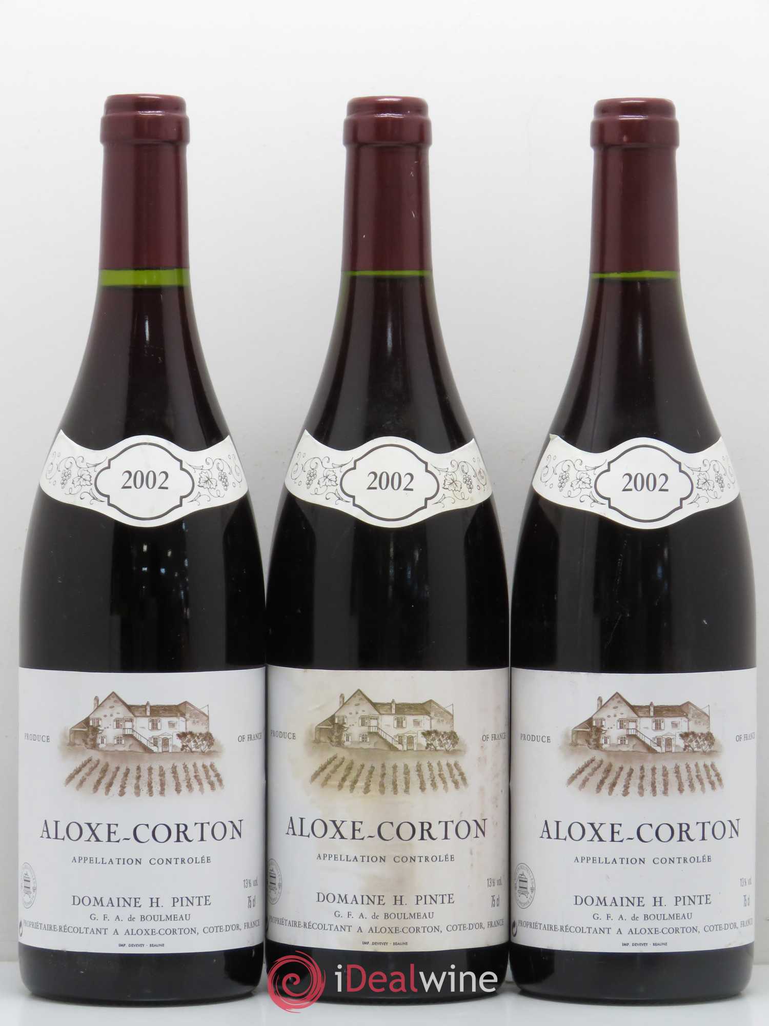 Aloxe-Corton Domaine H Pinte 2002 - Posten von 3 Flaschen - 0