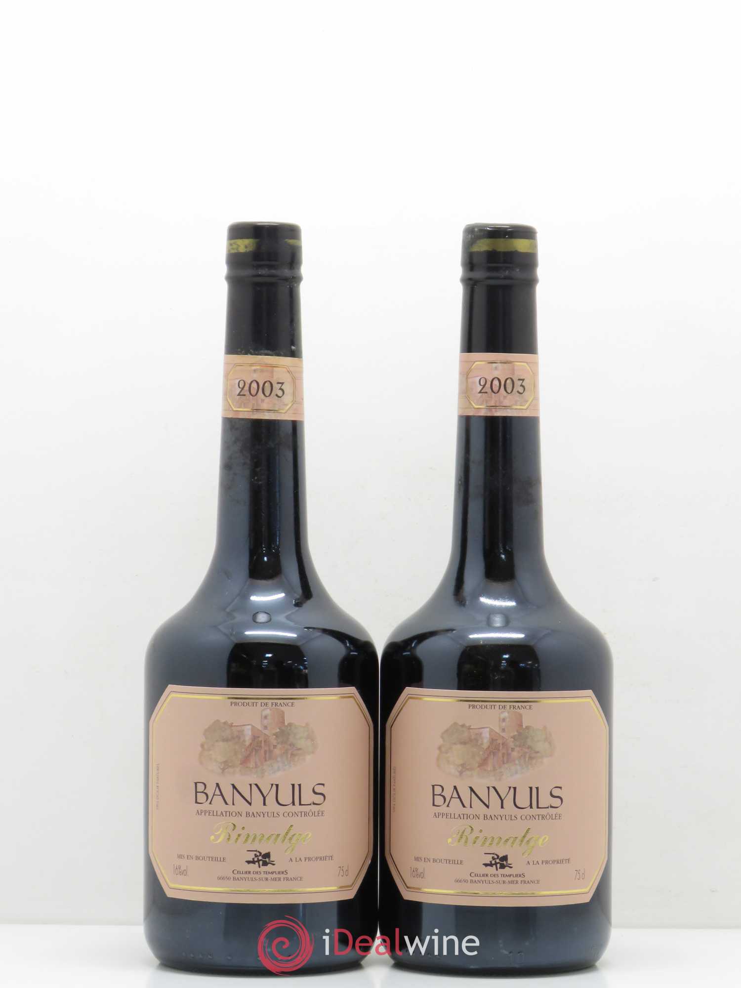 Banyuls Rimage Le Cellier des Templiers 2003 - Posten von 2 Flaschen - 0