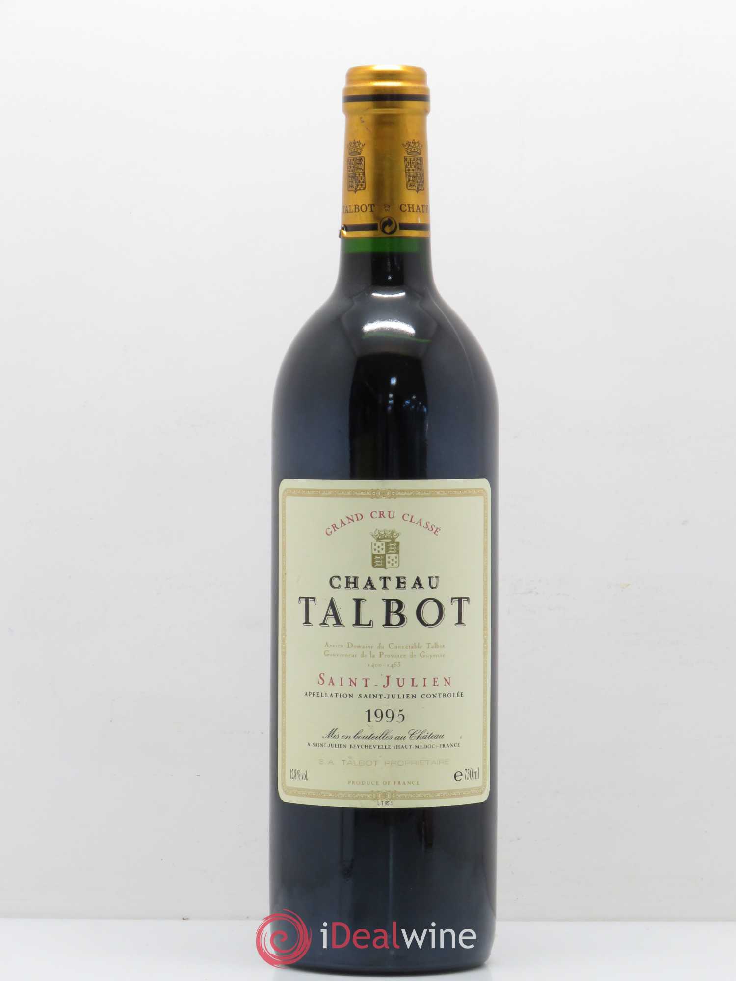 Château Talbot 4ème Grand Cru Classé 1995 - Lot de 1 bouteille - 0