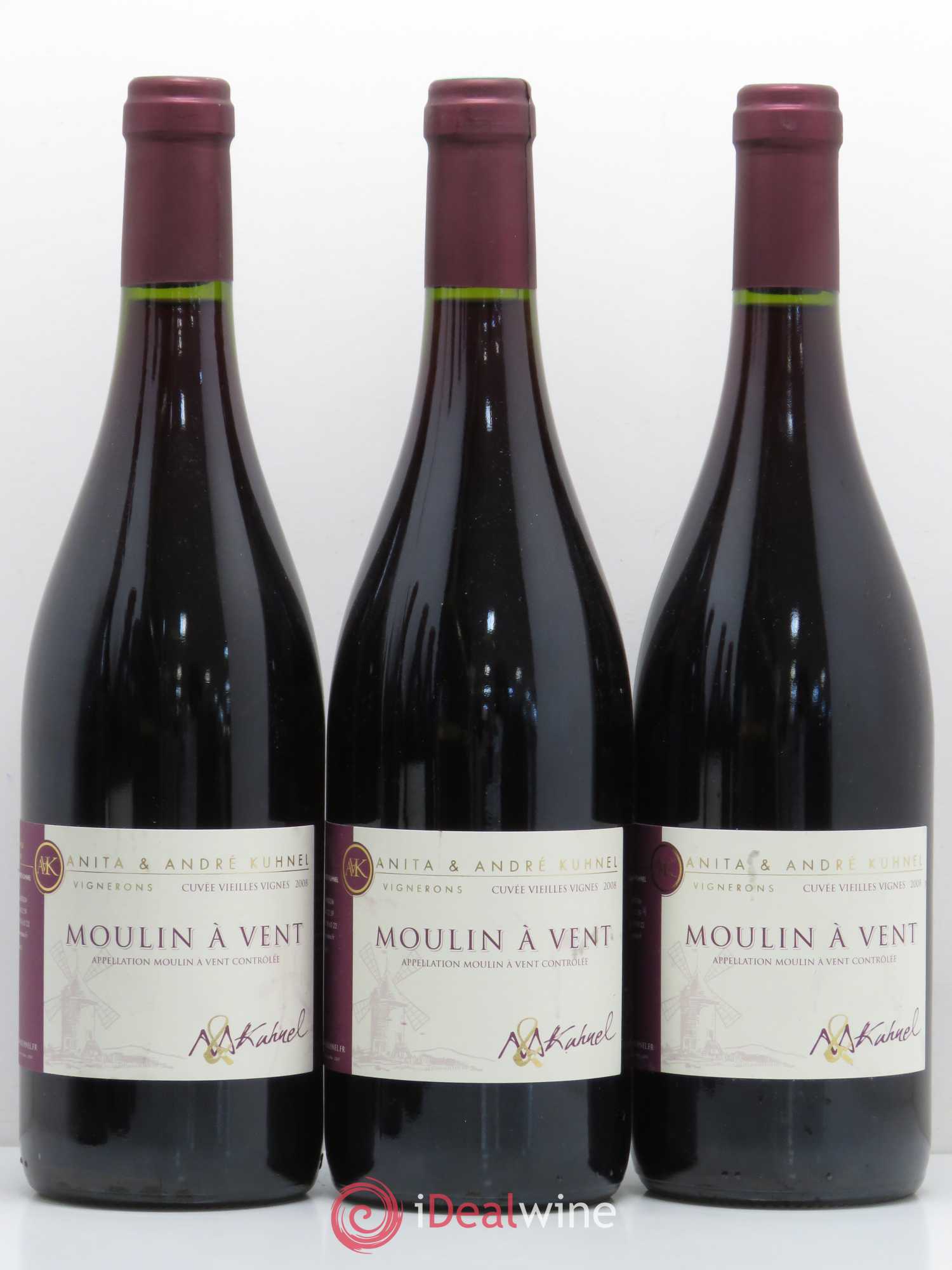 Moulin-à-Vent Cuvée Vieilles Vignes Anita et Andre Kuhnel 2008 - Posten von 6 Flaschen - 2