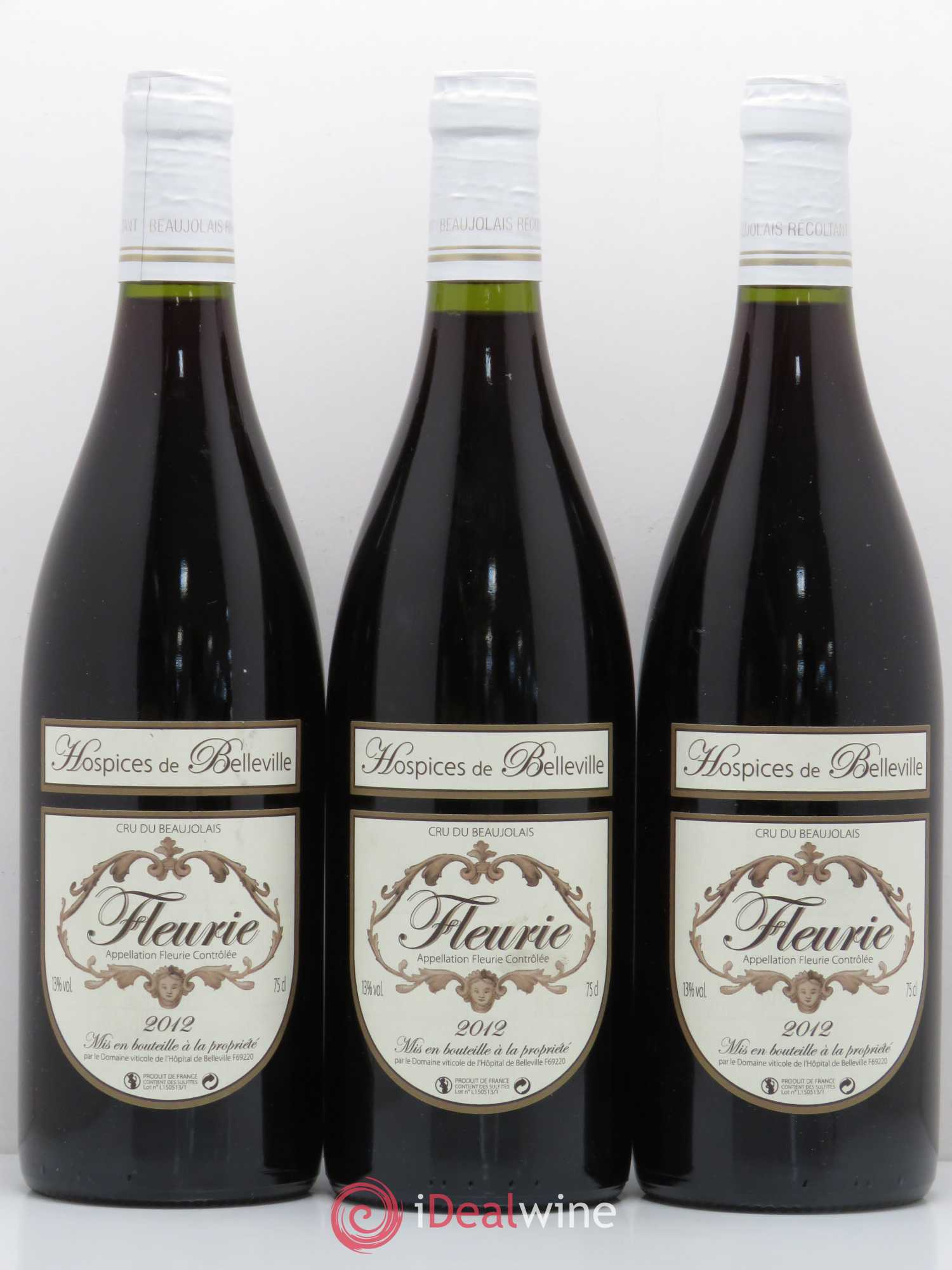 Fleurie Hospices de Belleville 2012 - Posten von 3 Flaschen - 0