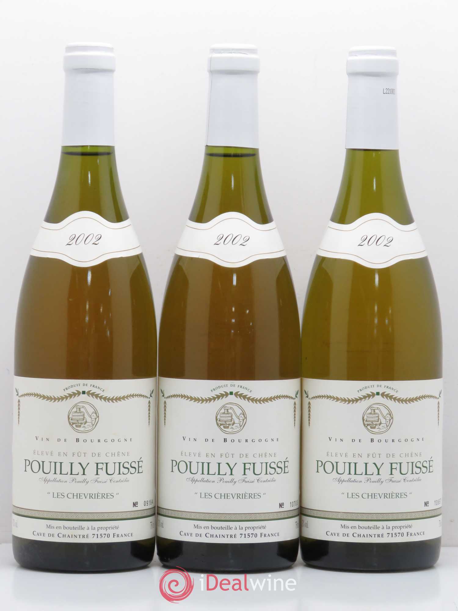 Pouilly-Fuissé Les Chevrieres Cave de Chantre 2002 - Posten von 3 Flaschen - 0