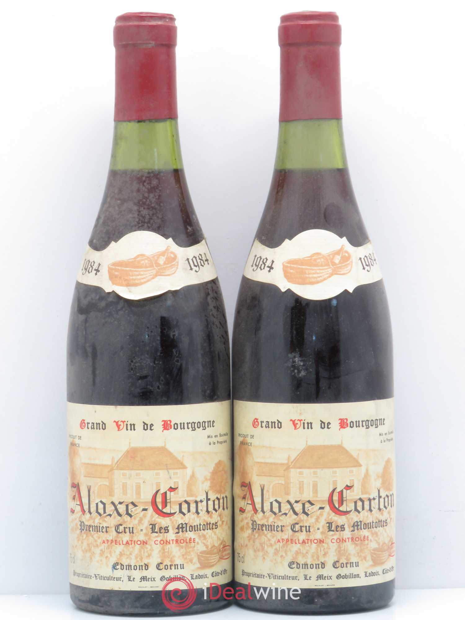 Aloxe-Corton 1er Cru Les Moutottes Cornu 1984 - Posten von 2 Flaschen - 0