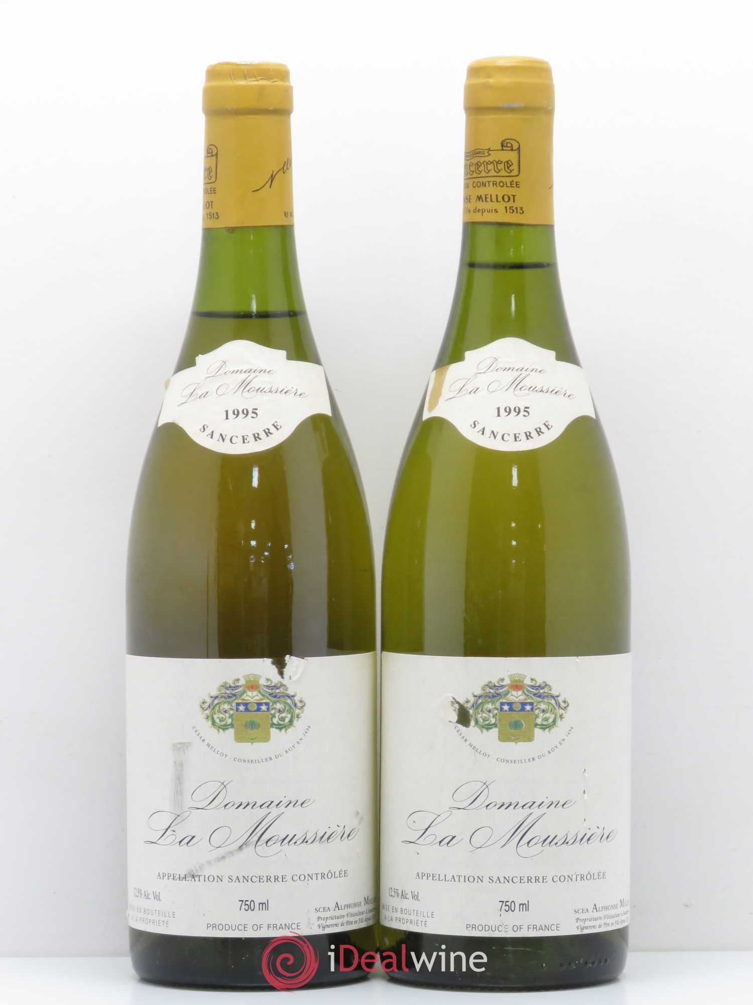 Sancerre La Moussière Alphonse Mellot 1995 - Lot de 2 bouteilles - 0