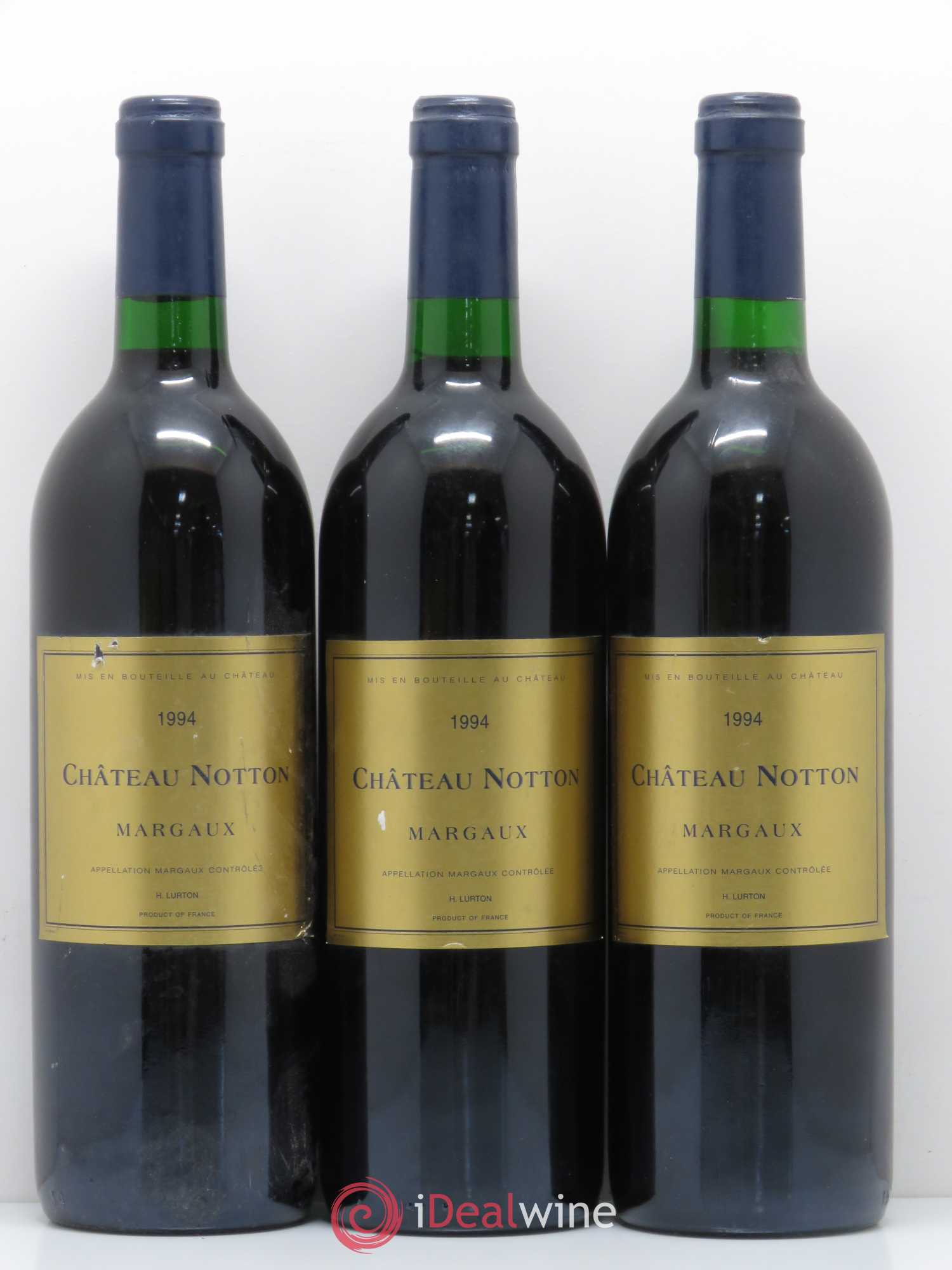 Bordeaux Château Notton 1994 - Lot de 3 bouteilles - 0