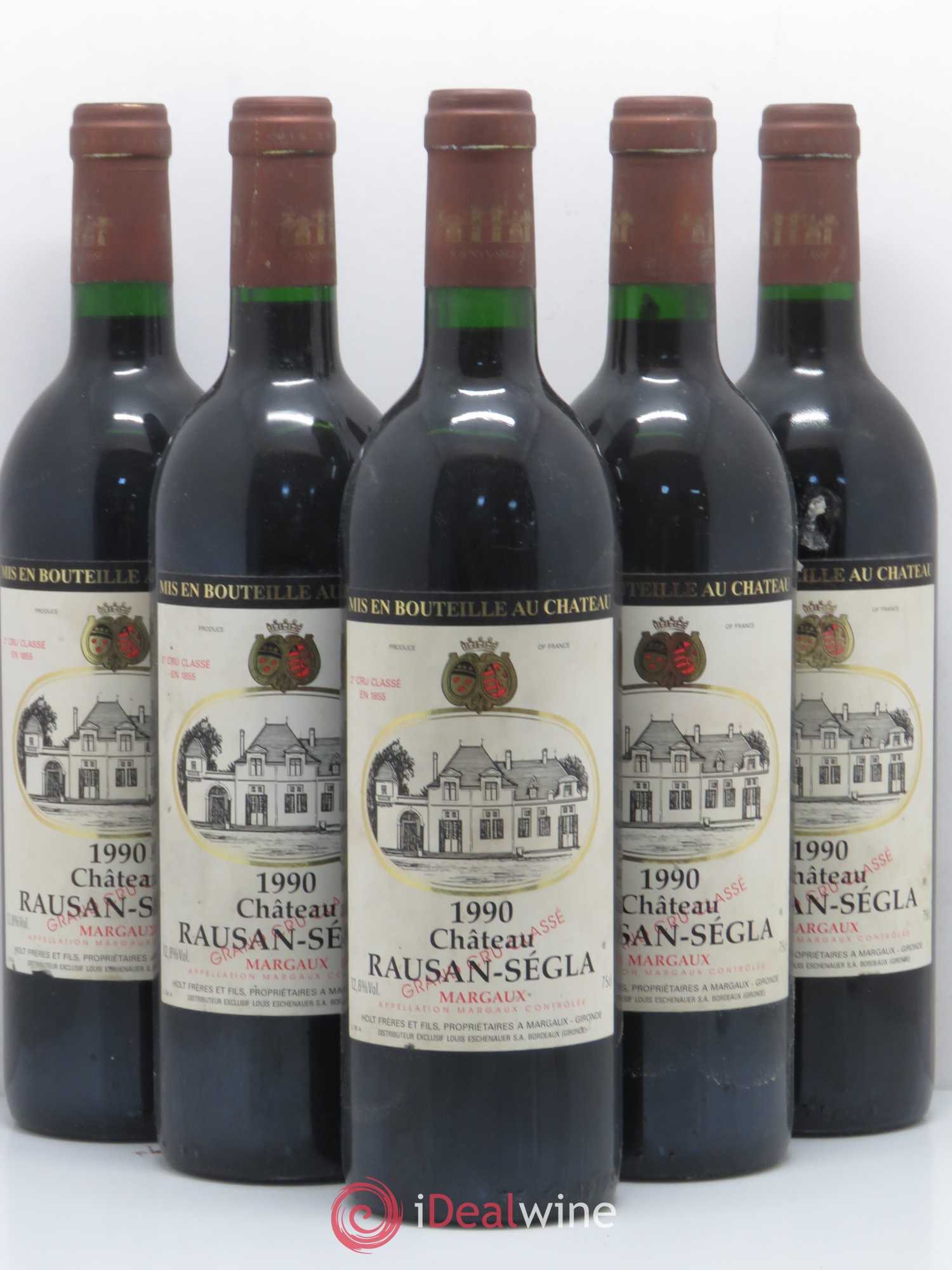 Château Rauzan Ségla Grand Cru Classé 1990 - Lot de 5 bouteilles - 0