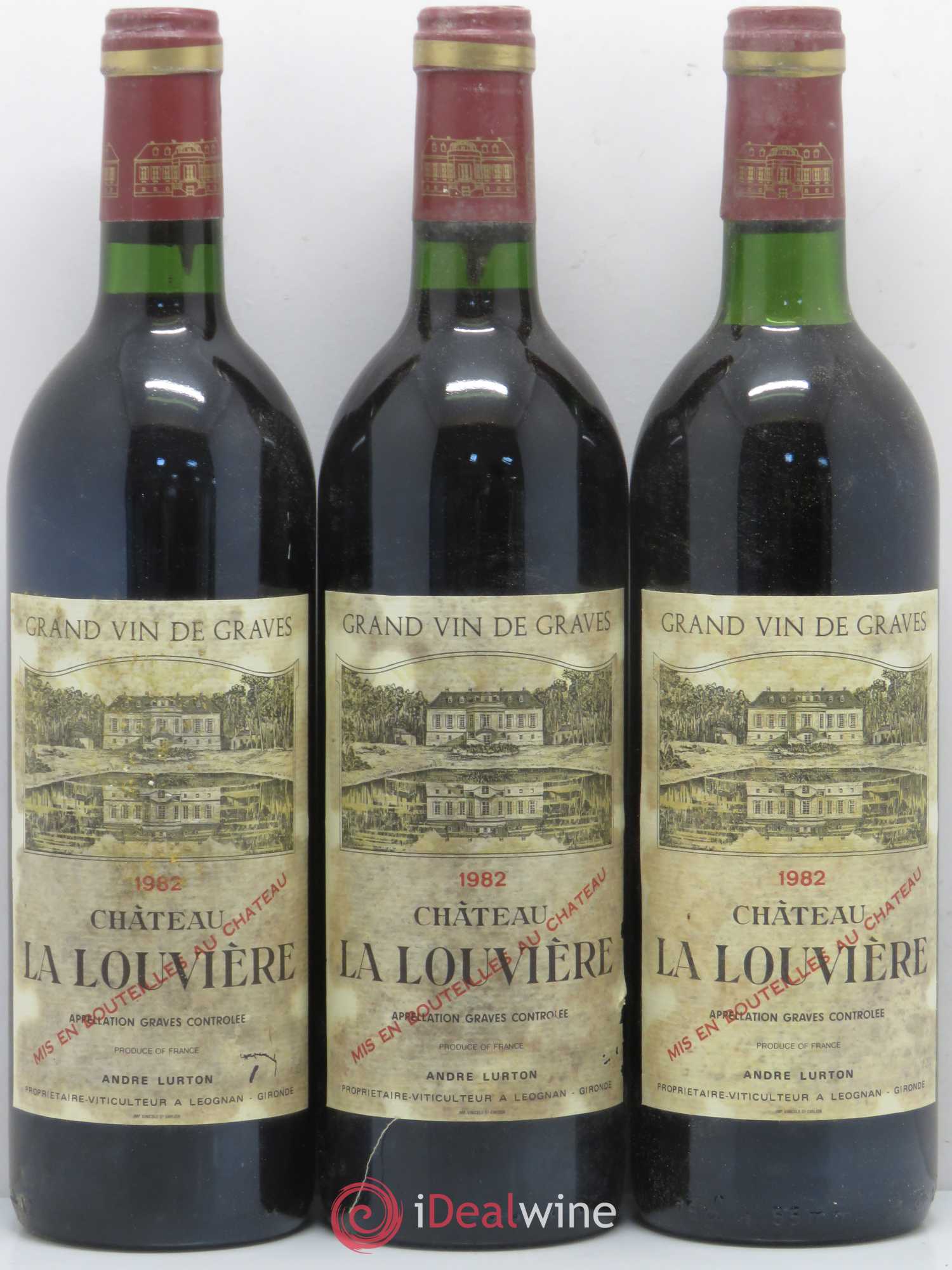 Château la Louvière 1982 - Lot de 12 bouteilles - 1