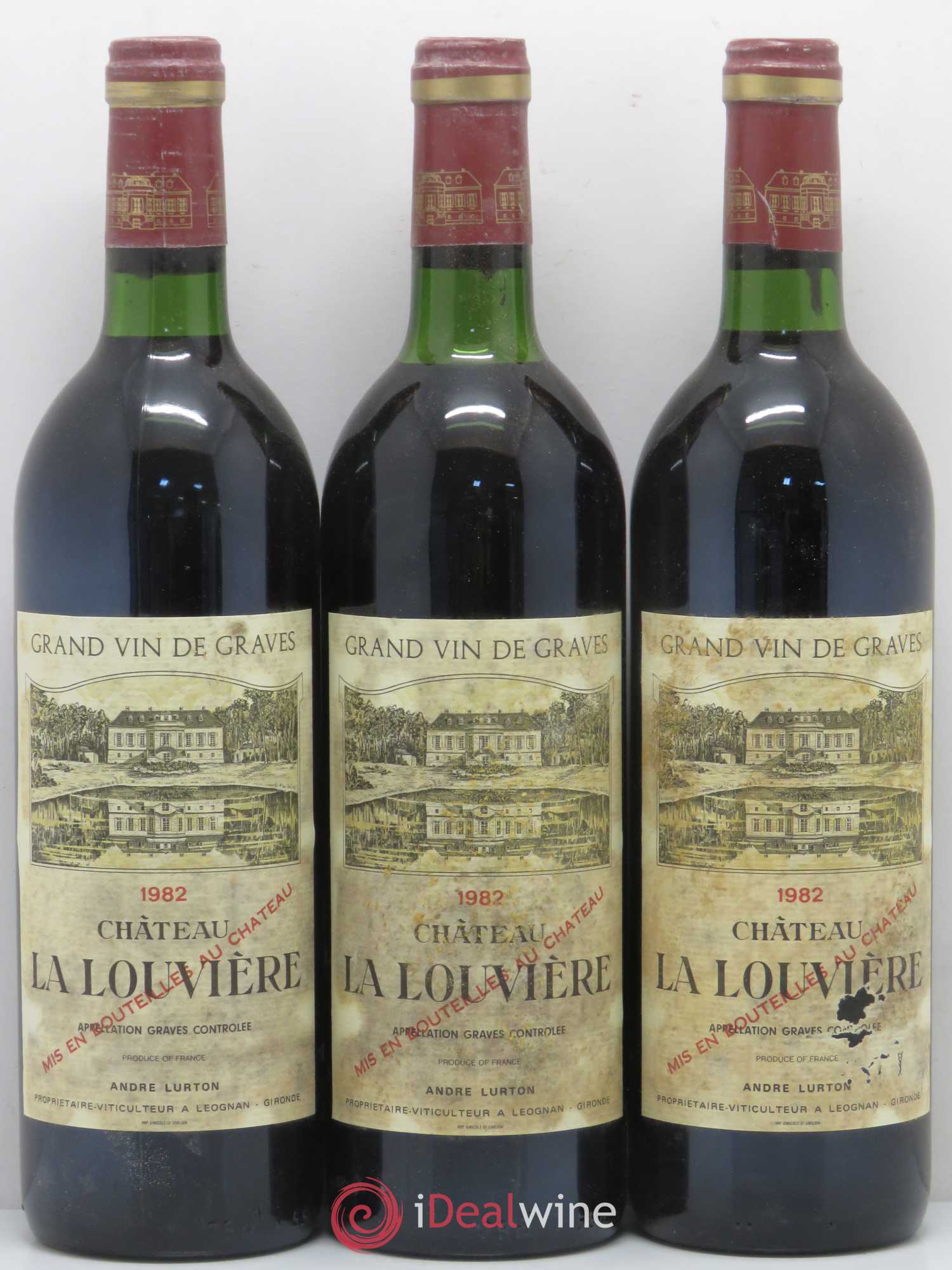 Château la Louvière 1982 - Lot de 12 bouteilles - 2