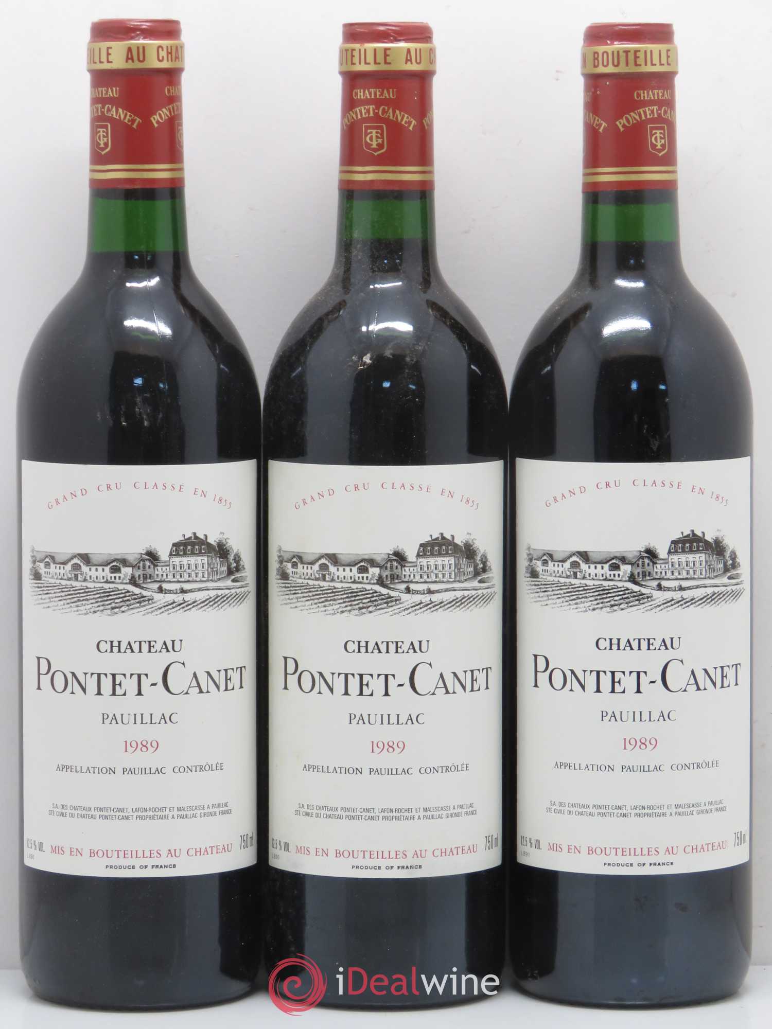 Château Pontet Canet 5ème Grand Cru Classé 1989 - Lot de 12 bouteilles - 2