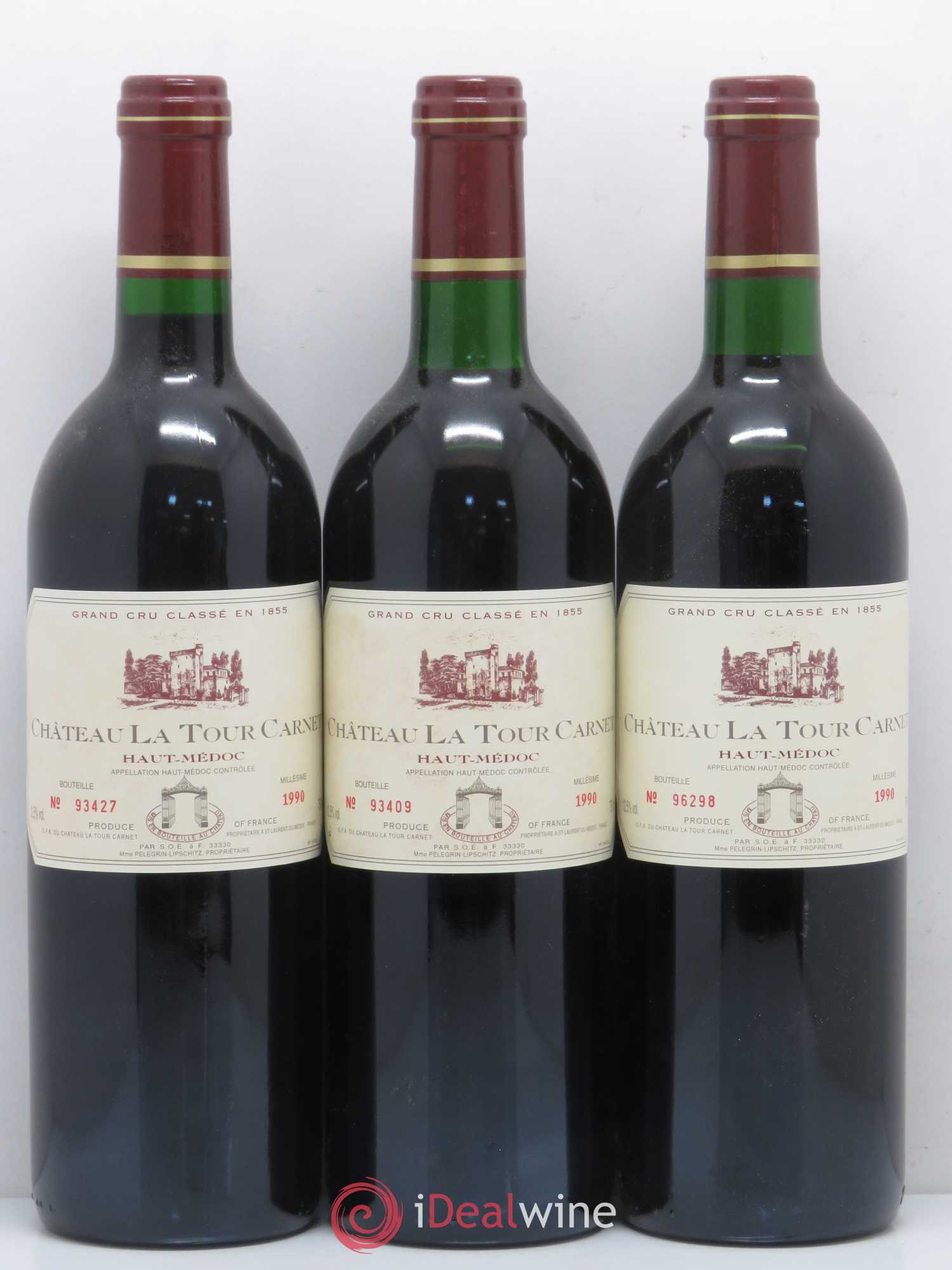 Château la Tour Carnet 4ème Grand Cru Classé 1990 - Lot de 12 bouteilles - 4