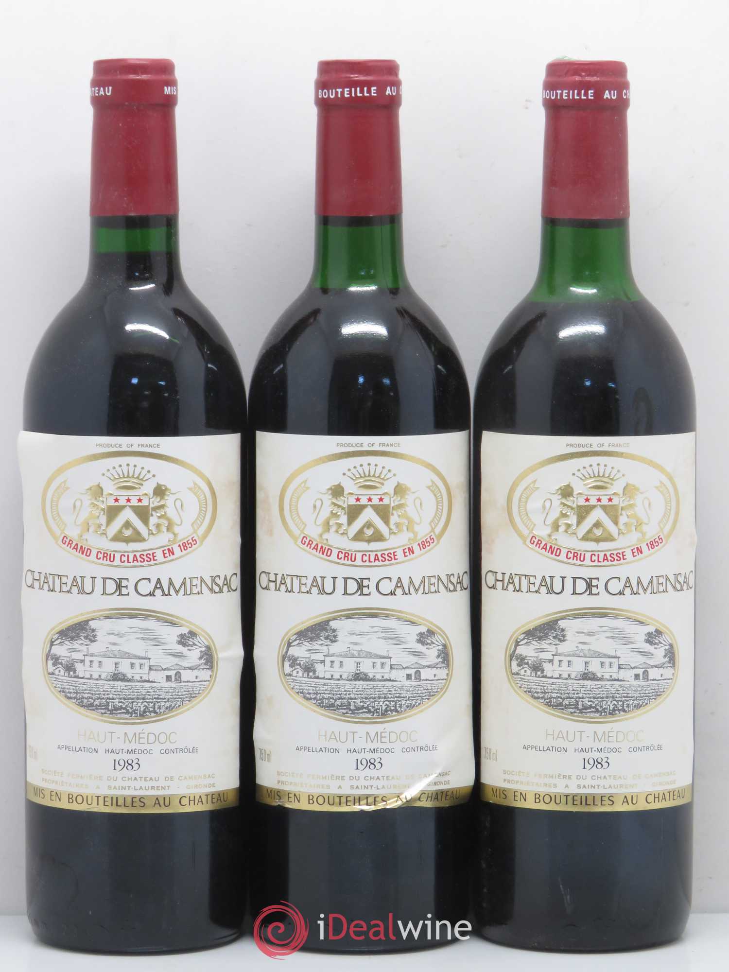 Château Camensac 5ème Grand Cru Classé 1983 - Lot de 12 bouteilles - 1
