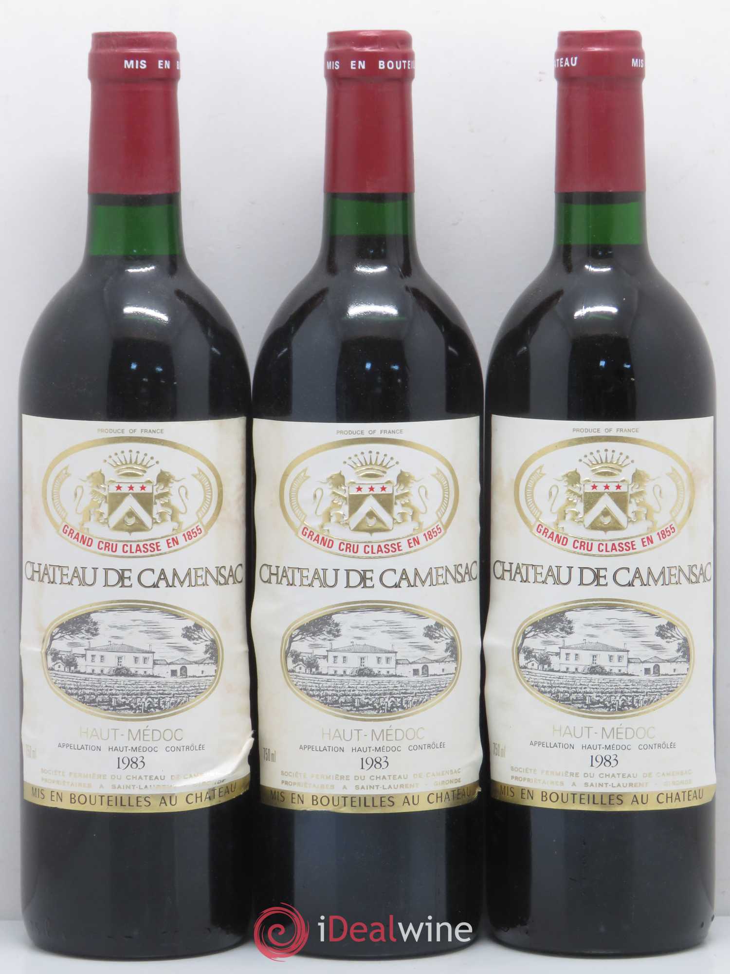 Château Camensac 5ème Grand Cru Classé 1983 - Lot de 12 bouteilles - 2