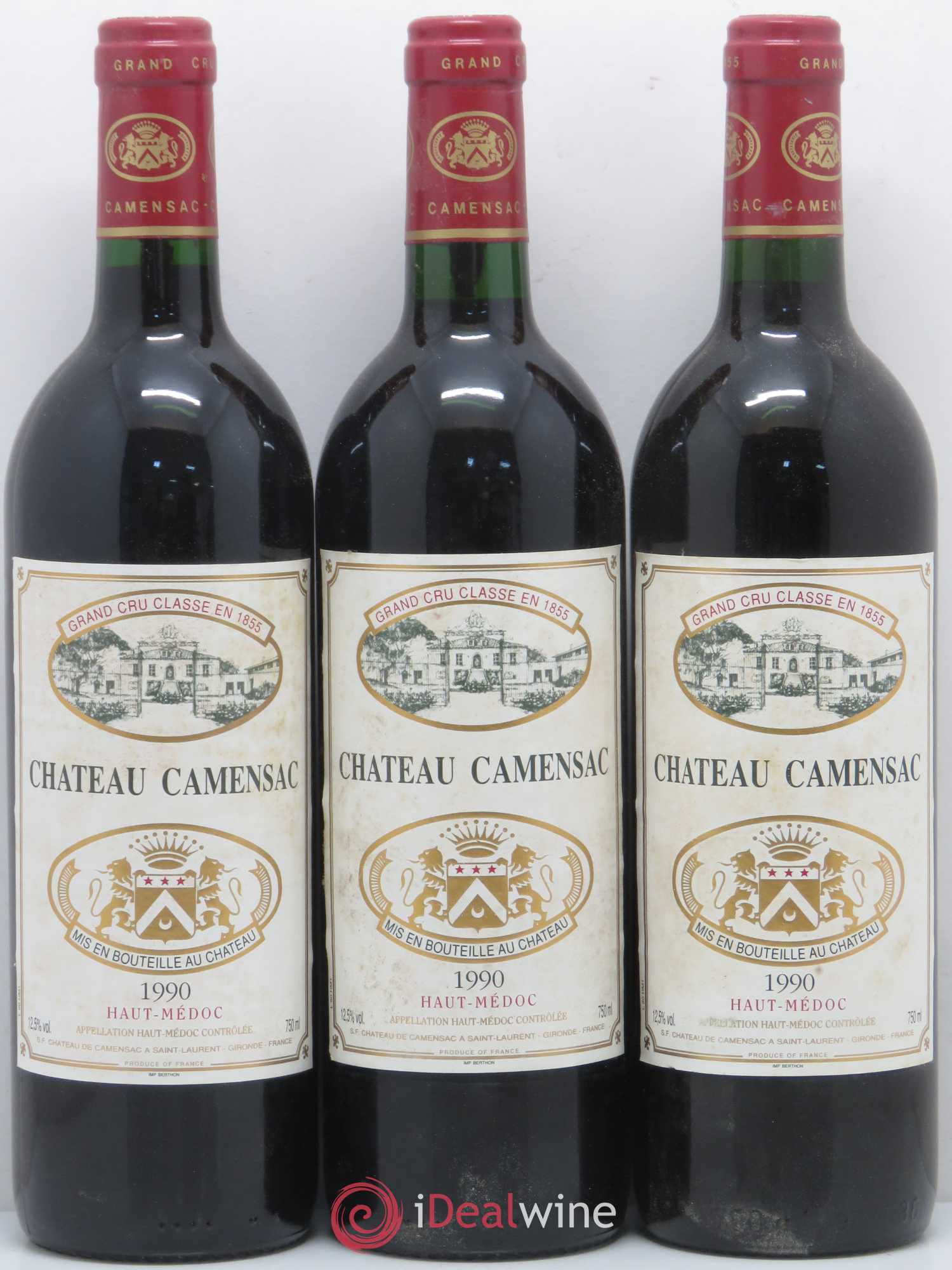 Château Camensac 5ème Grand Cru Classé 1990 - Lot de 12 bouteilles - 1