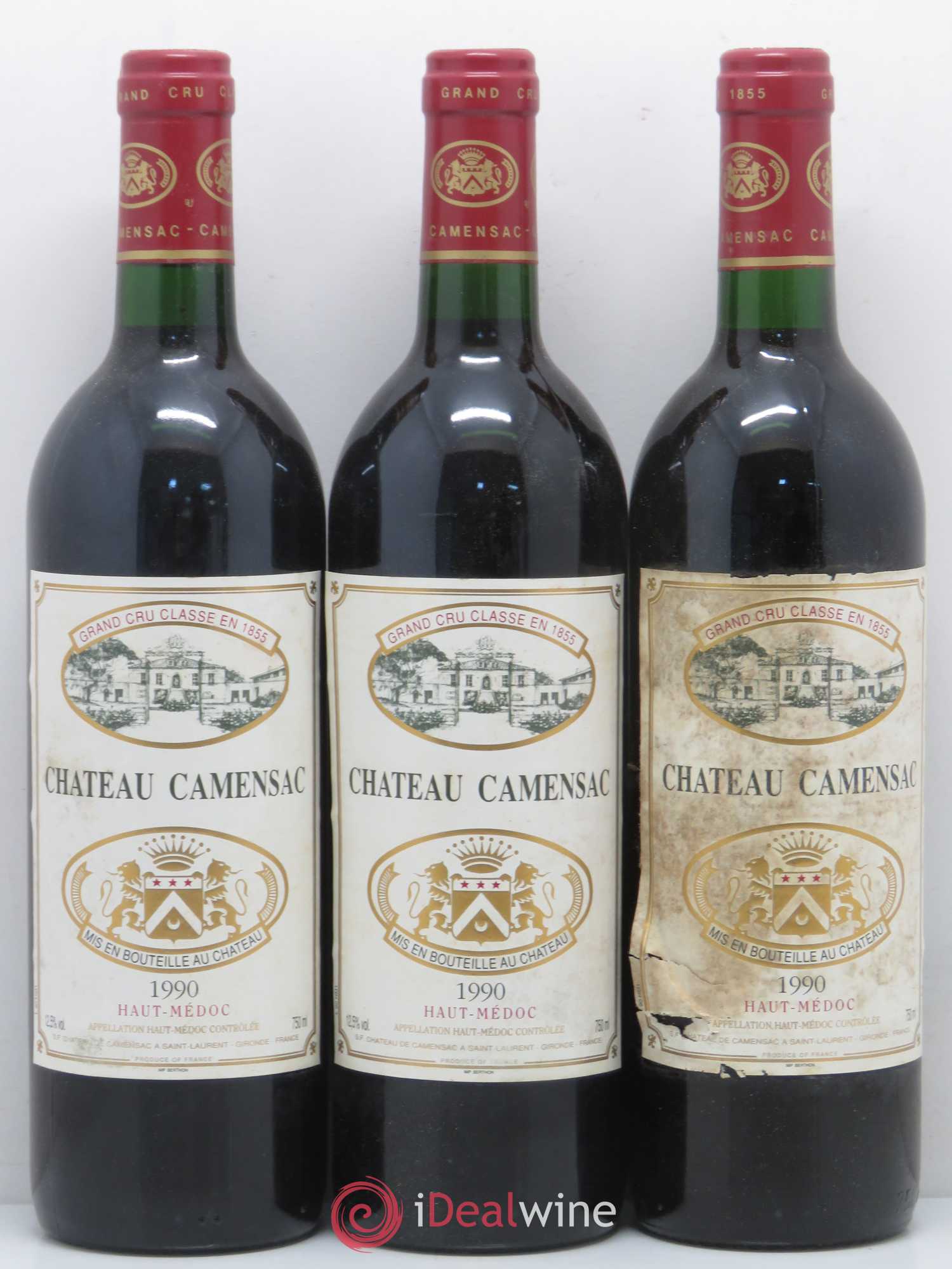Château Camensac 5ème Grand Cru Classé 1990 - Lot de 12 bouteilles - 2