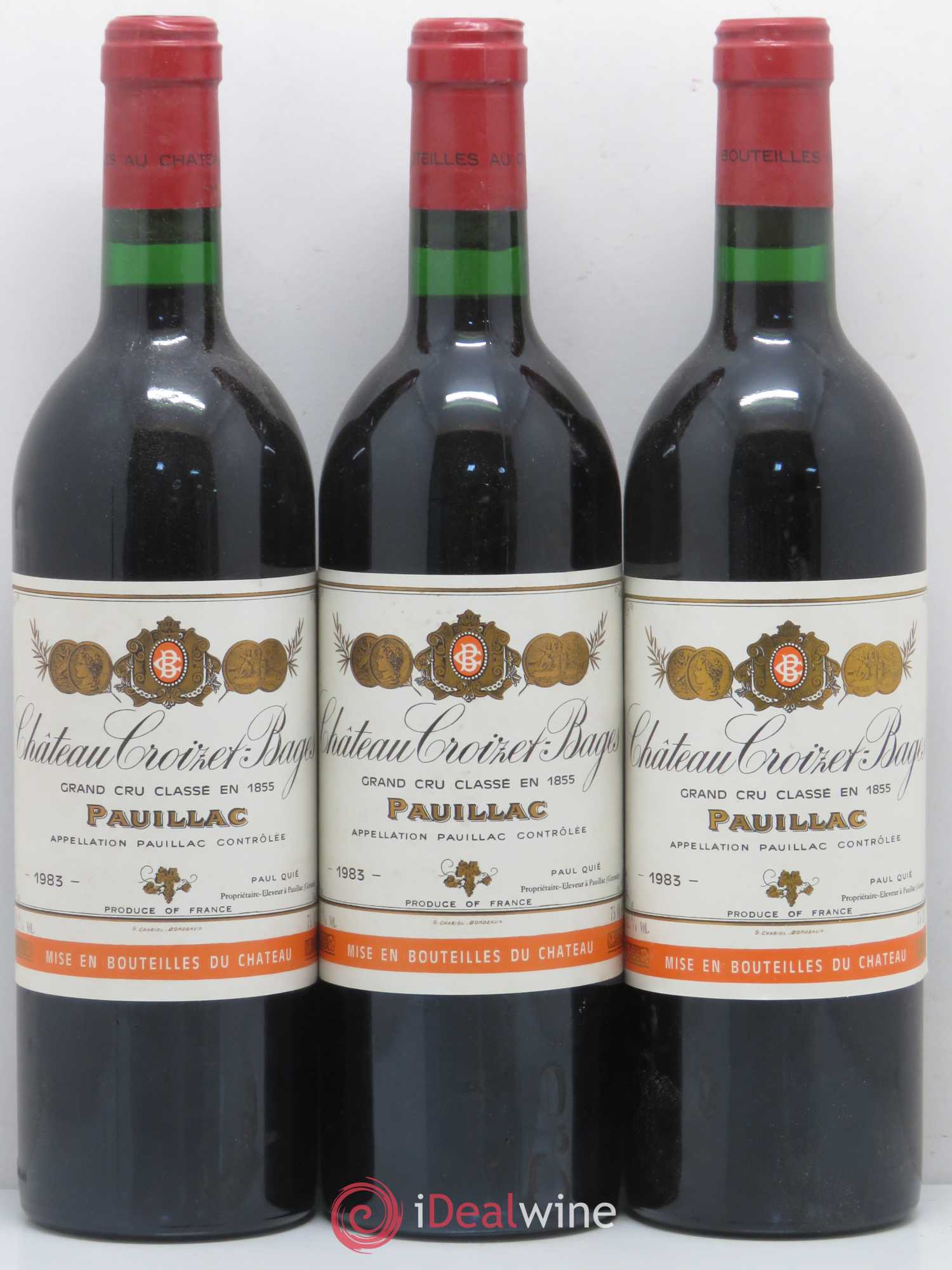 Château Croizet Bages 5ème Grand Cru Classé 1983 - Lot de 12 bouteilles - 2