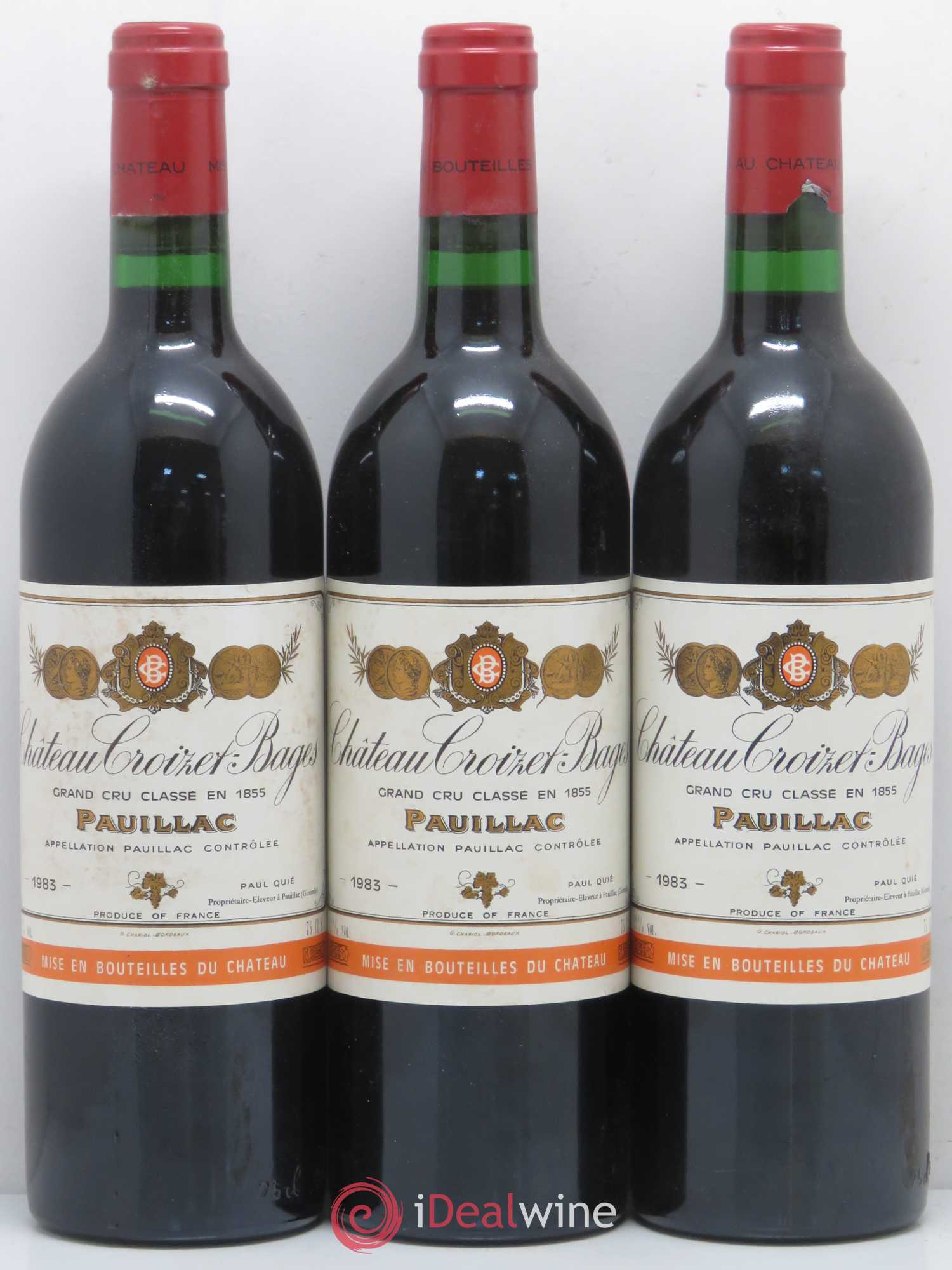Château Croizet Bages 5ème Grand Cru Classé 1983 - Lot de 12 bouteilles - 3