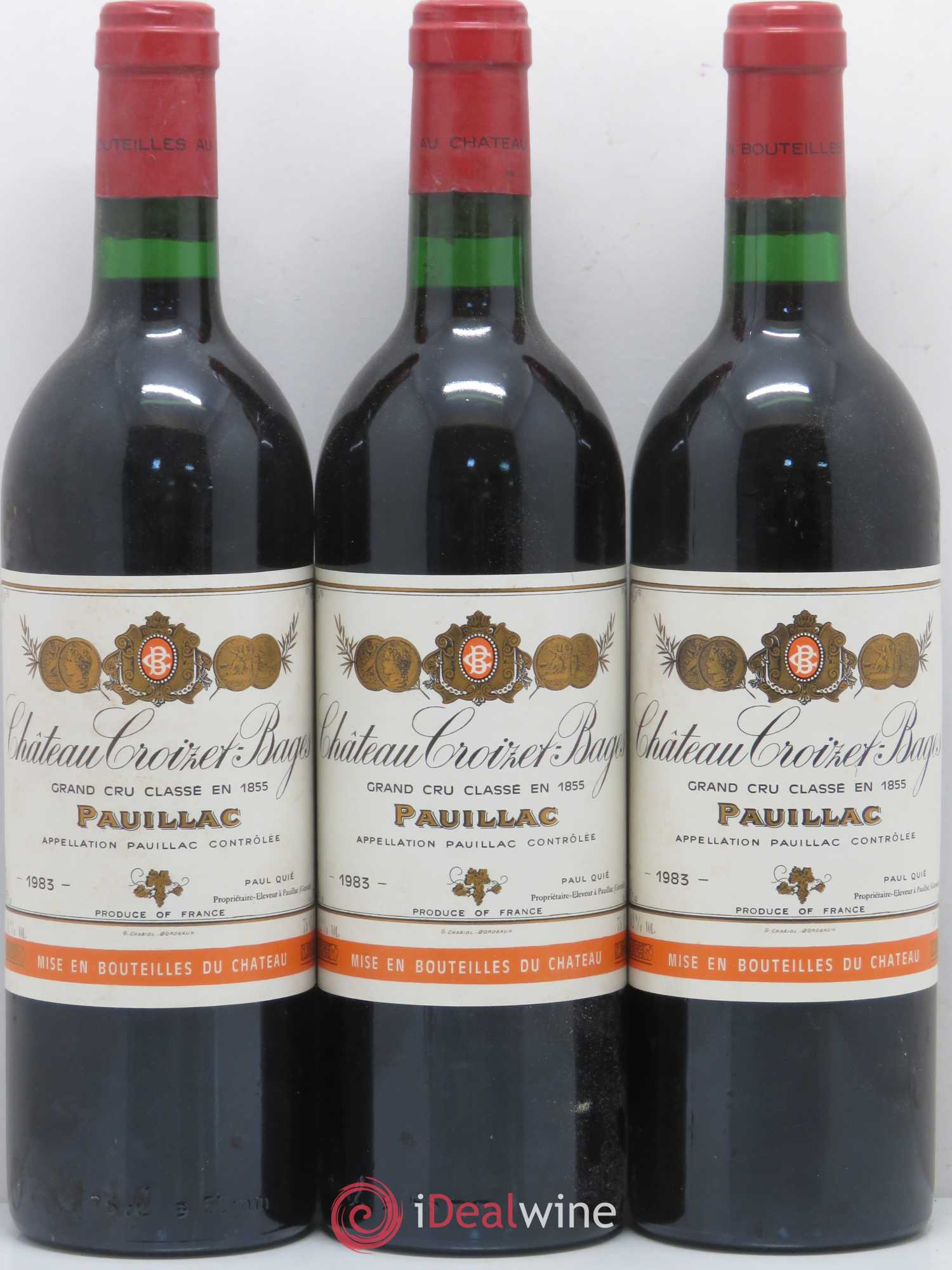 Château Croizet Bages 5ème Grand Cru Classé 1983 - Lot de 12 bouteilles - 4