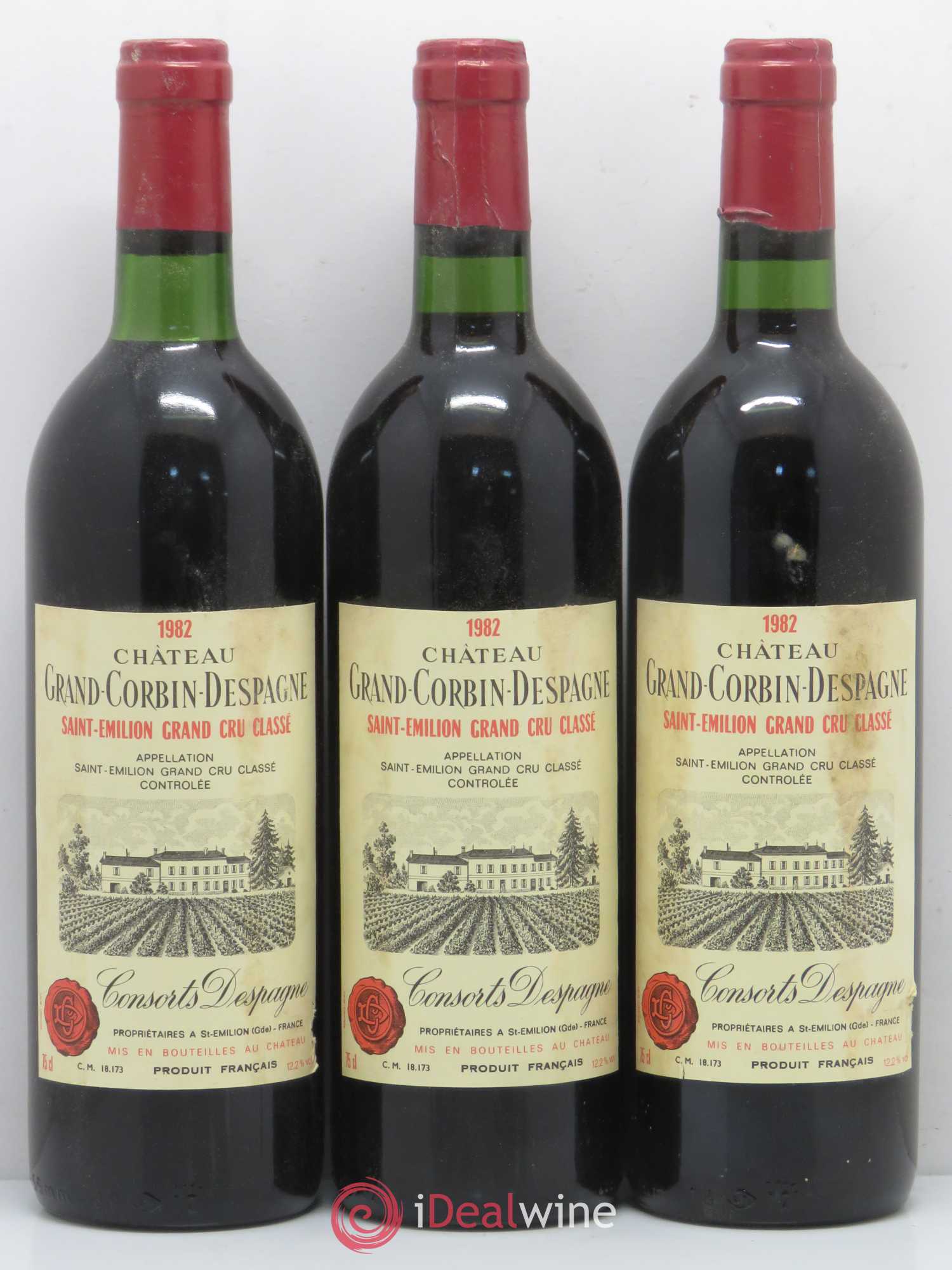 Château Grand Corbin Despagne Grand Cru Classé 1982 - Lot de 12 bouteilles - 2