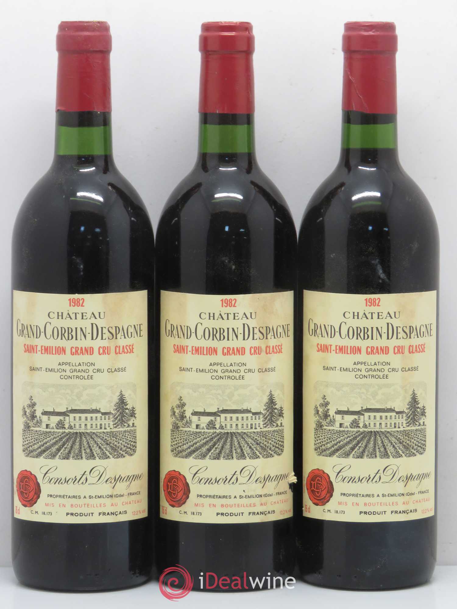 Château Grand Corbin Despagne Grand Cru Classé 1982 - Lot de 12 bouteilles - 3