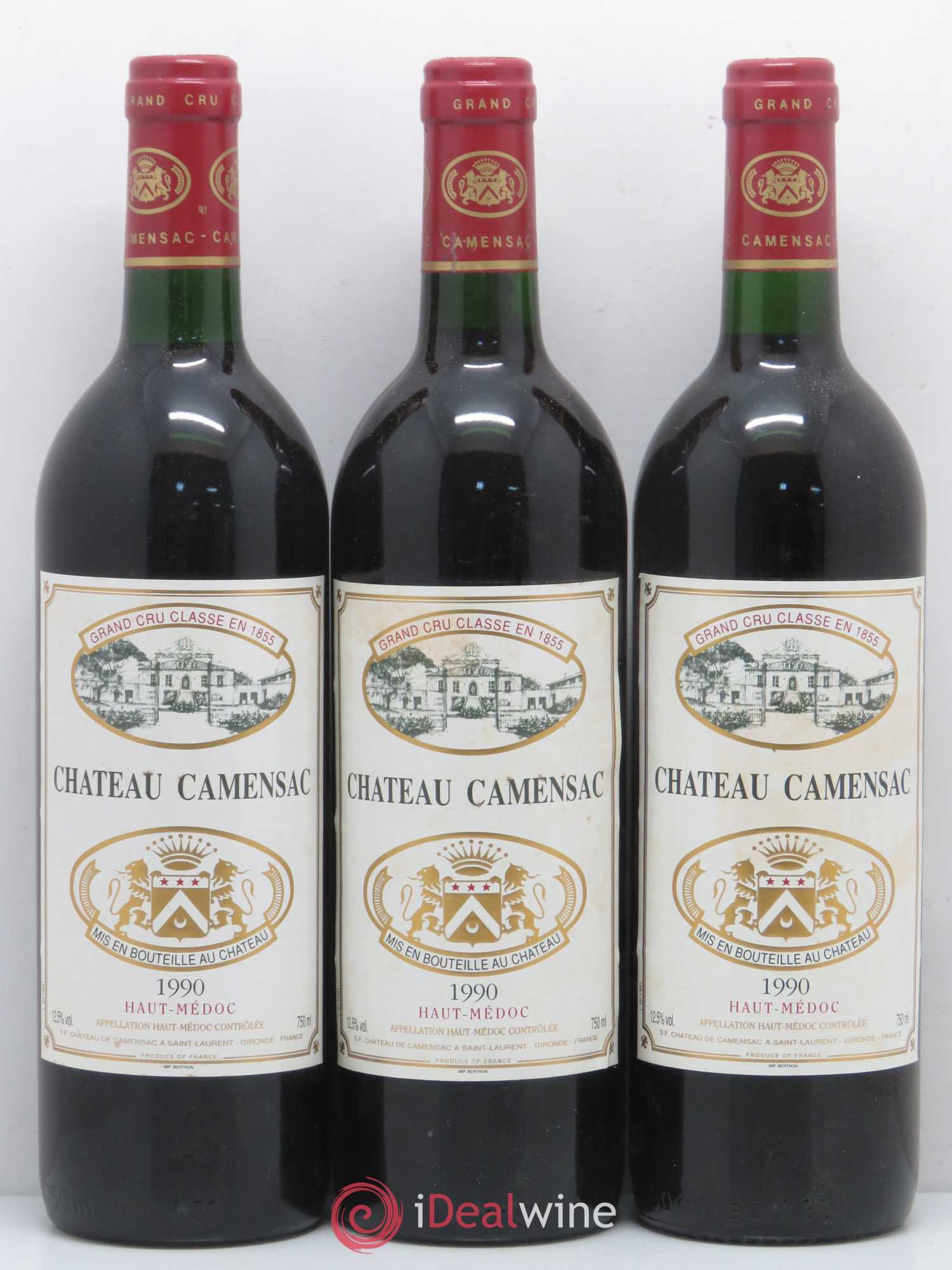 Château Camensac 5ème Grand Cru Classé 1990 - Lot de 12 bouteilles - 1