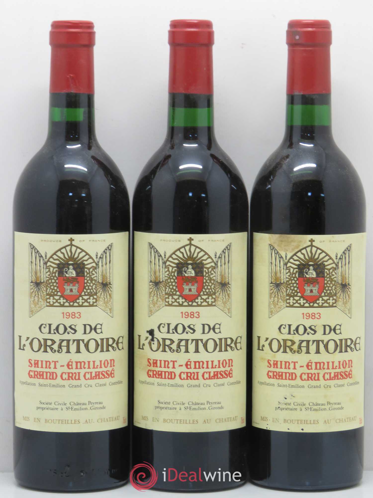 Clos de l'Oratoire Grand Cru Classé 1983 - Lot de 6 bouteilles - 1