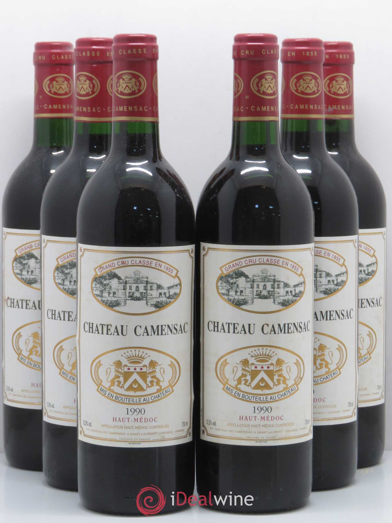 Château Camensac 5ème Grand Cru Classé 1990 - Lot de 6 bouteilles - 0