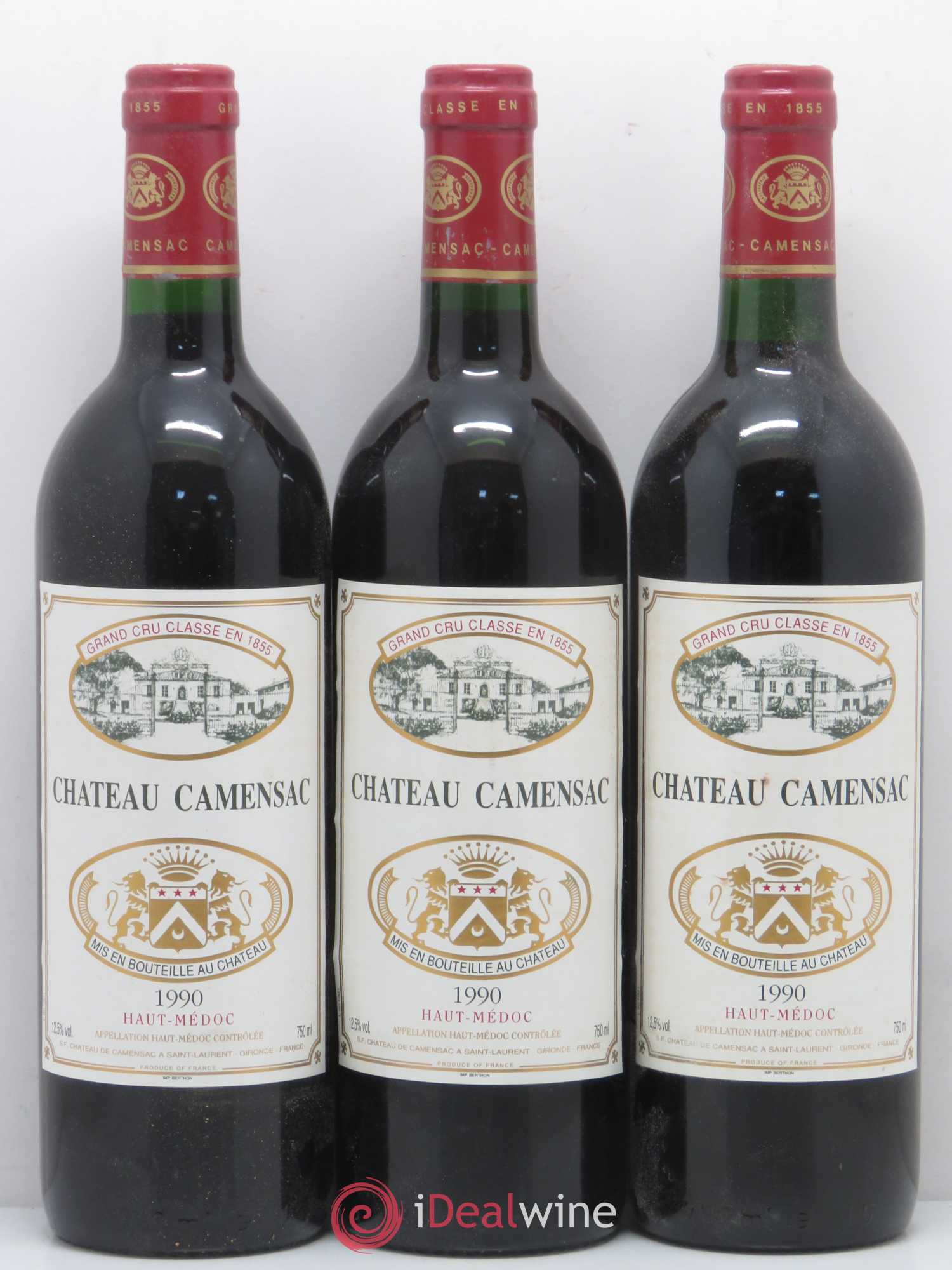 Château Camensac 5ème Grand Cru Classé 1990 - Lot de 6 bouteilles - 1